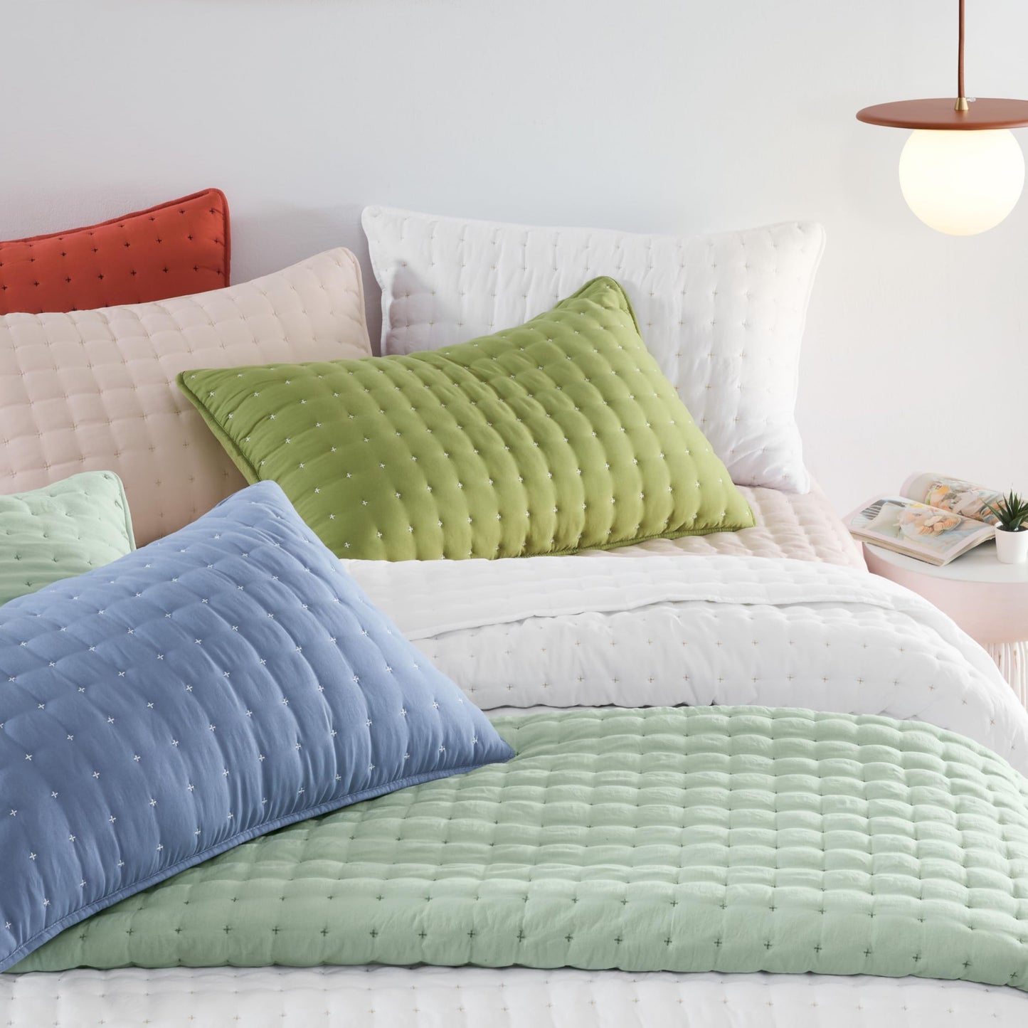 WDCOZY Beige King Size Quilt Bedding Sets with 2 Pillow Shams, Neutral Lightweight Soft Bedspread Coverlet, Quilted Blanket Thin Comforter Bed Cover for All Season, 3 Pieces, 104x90 inches