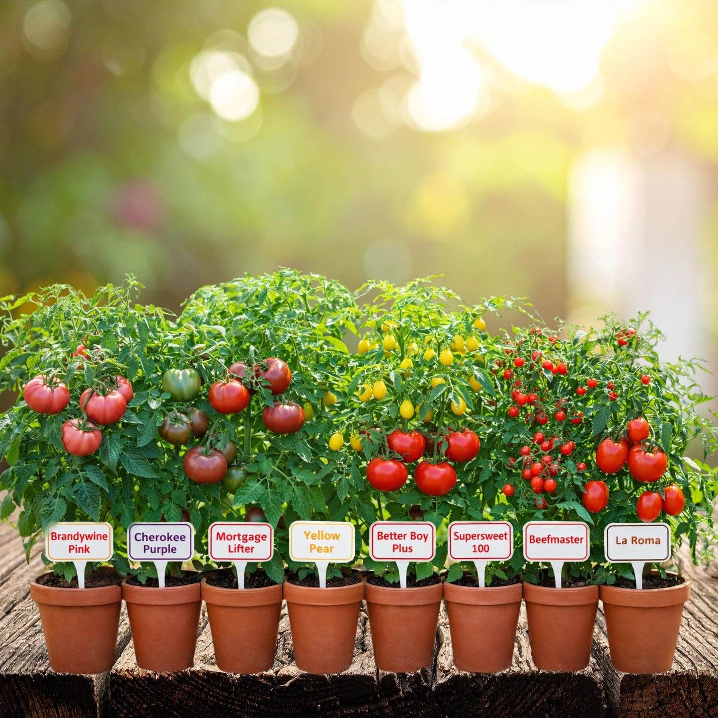 Tomato Starter Live Plug Plants 9 Plants – Heirloom & Hybrid: Brandywine Pink, Cherokee Purple, Mortgage Lifter, Yellow Pear, Better Boy Plus, Wonderstar Pink, Supersweet 100, Beefmaster, La Roma