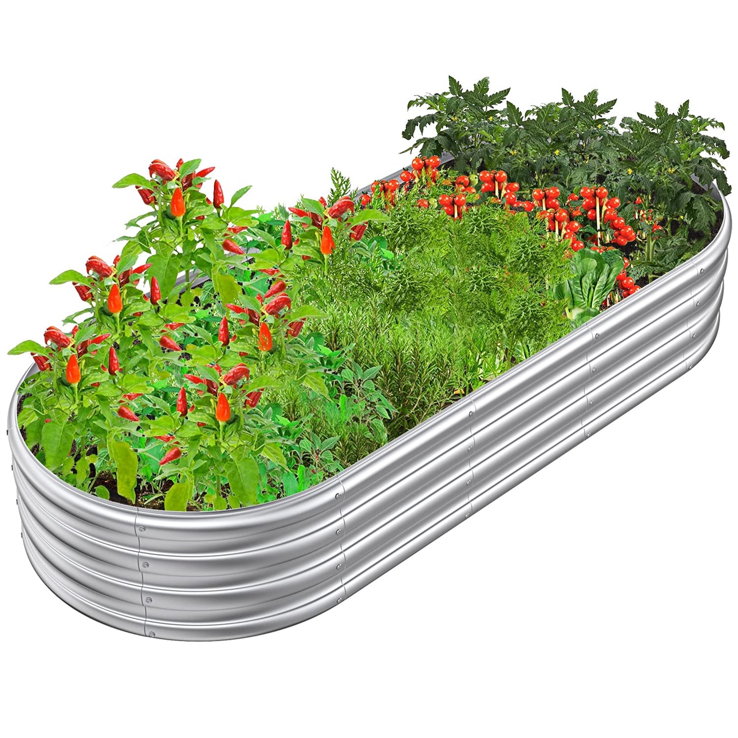 Mostmahes 6x2.3x1ft Raised Garden Bed for Flowers, Outdoor Raised Planter Box, Backyard Raised Garden Bed for Plant