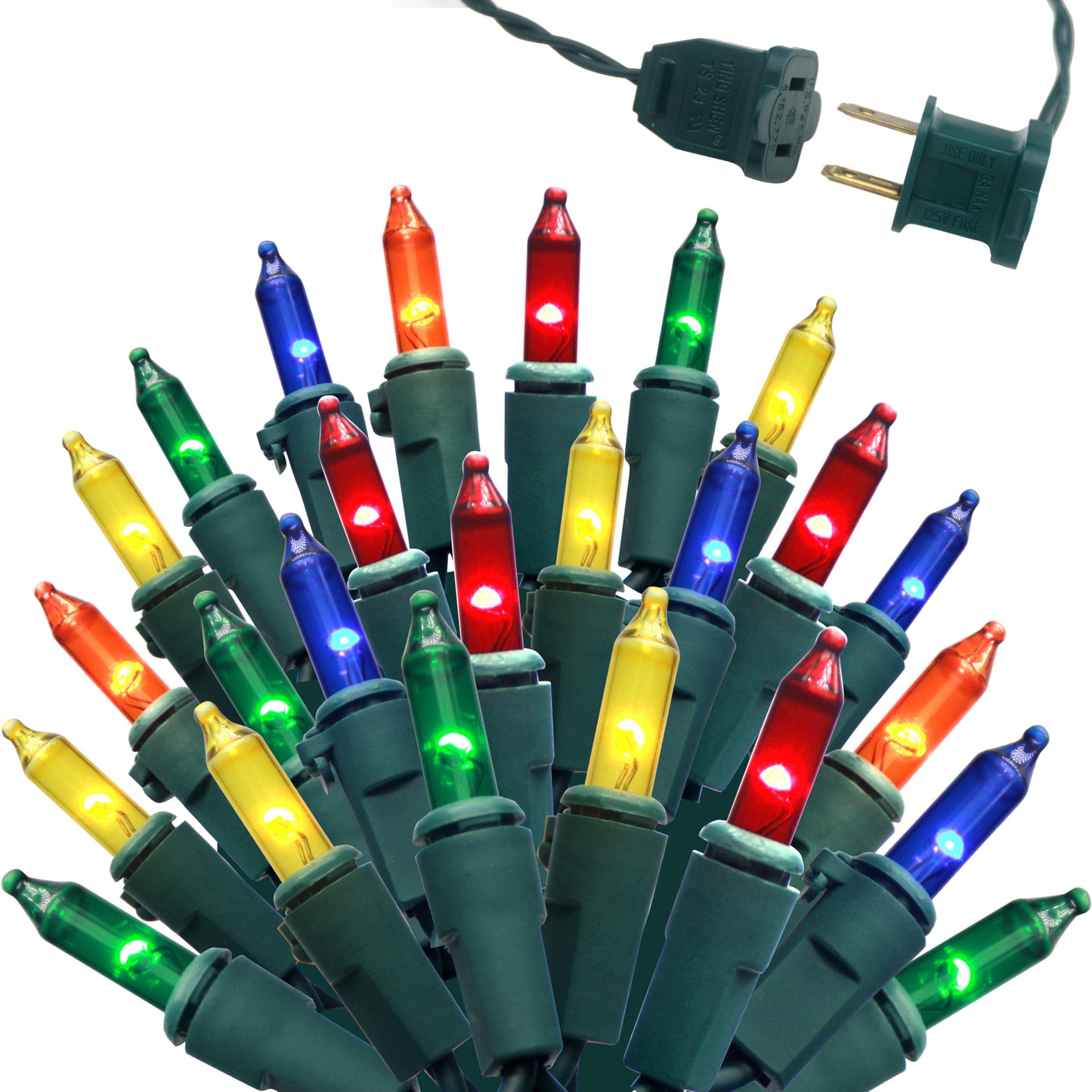 35FT 100ct LED Christmas String Lights, Green Wire Christmas String Lights for Indoor Outside Holiday and Tree Decor, Patio Hanging Lighting Decorations, UL Certified