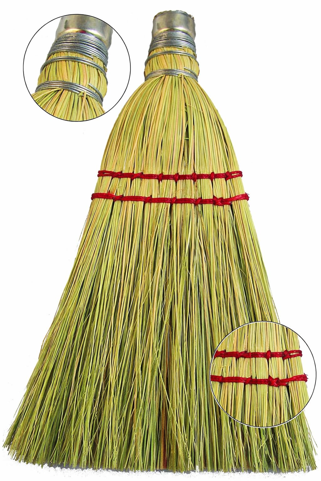 Bon Whisk Brush – 11-Inch Fine Corn Fiber Hand Brush with Double Sewn Construction, Plated Ring Cap, and 10-Inch Trim for Jobsite or Workshop Cleanup