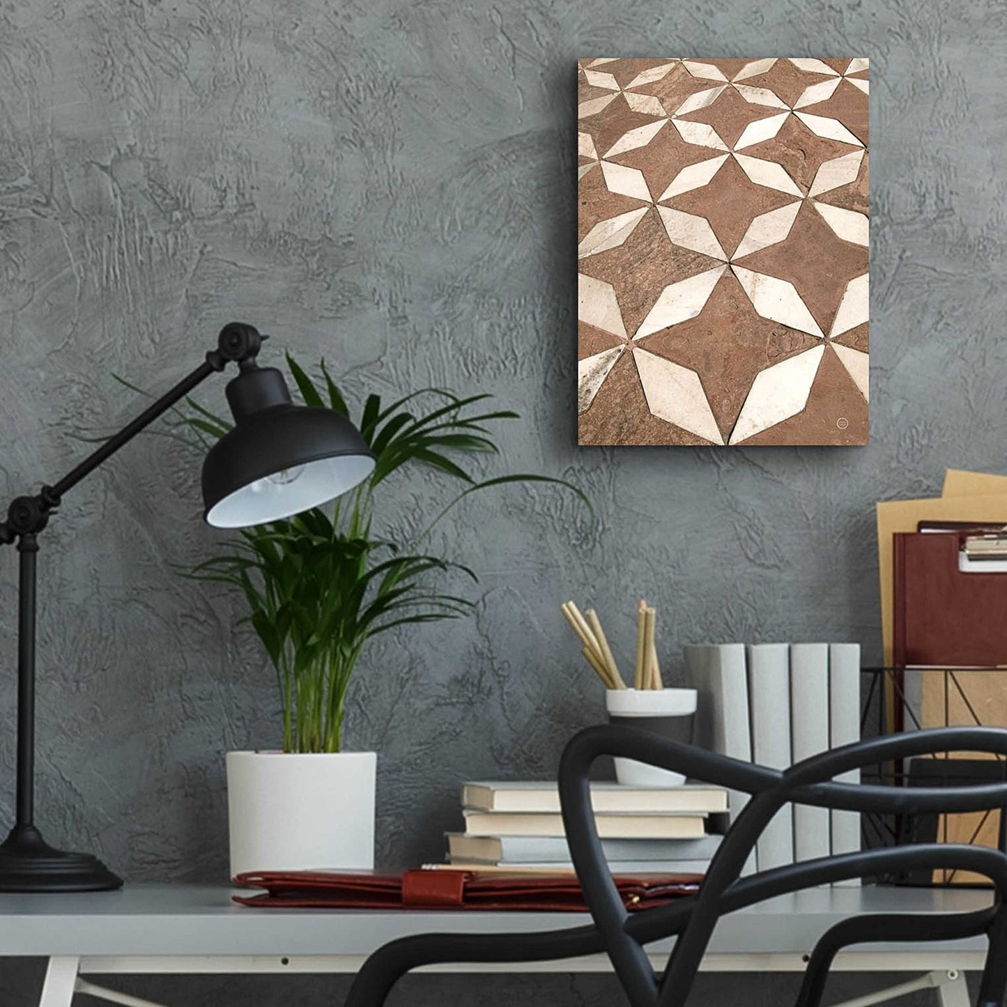 Epic Art 'Mosaic III' by Nathan Larson, Acrylic Glass Wall Art, 12"x16"