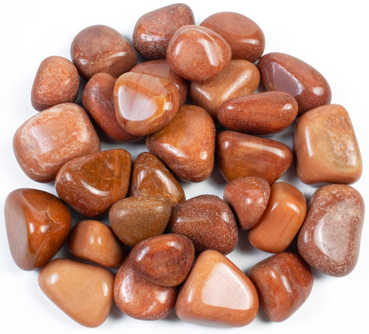 Crocon 1LB Red Aventurine Tumbled Stones and Crystals Bulk 2000+ carats, Polished Stones - Rock Collection - vase Filler tumbles Crystals Healing Reiki - Gemstone Gifts, Fountain tumbles Size 20 mm