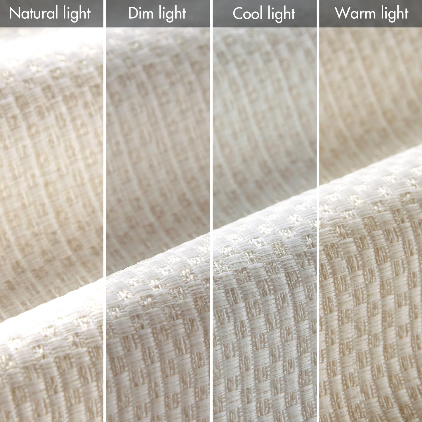 Madison Park Galen Cordless Roman Shade, 34"W x 64"H, Sheen Ivory – Room Darkening, Thermal Insulated, Energy Efficient Window Blind with Subtle Sheen Basketweave Fabric for Privacy