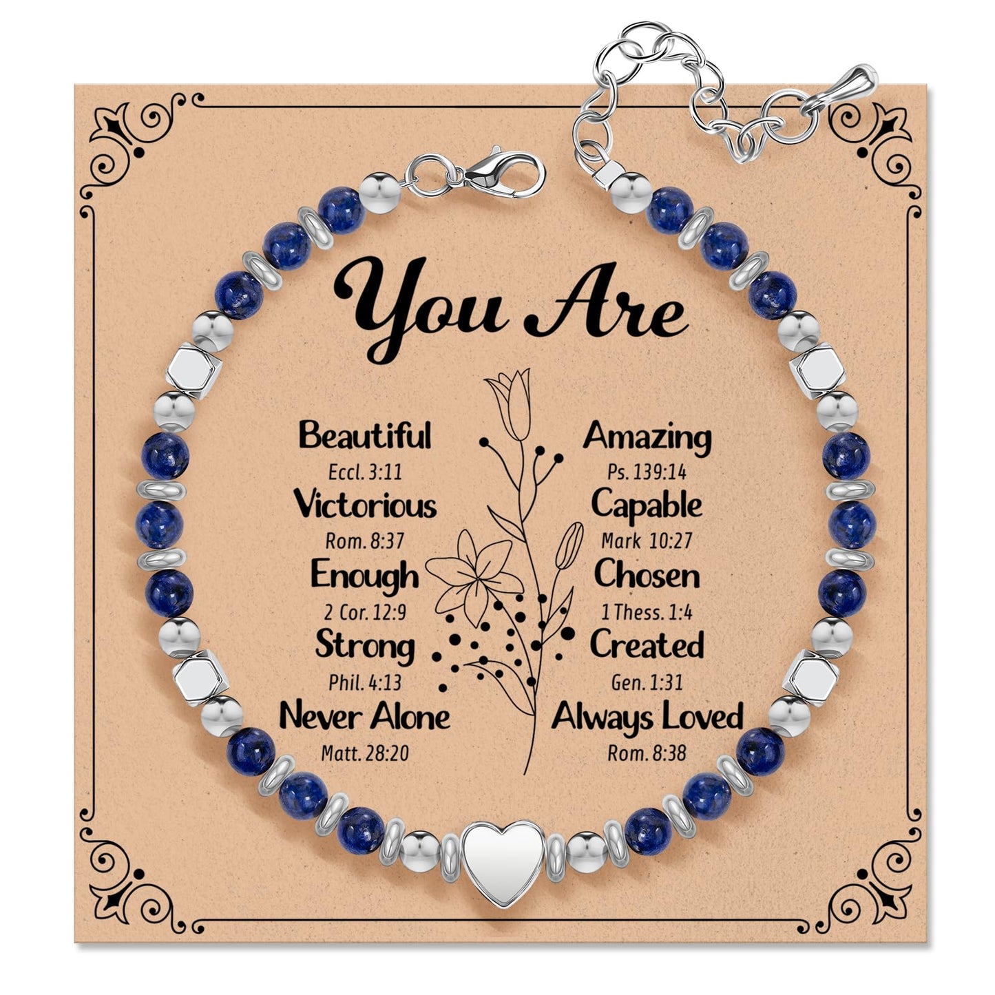 ZOKCC Inspirational Gifts Bracelets for Women: Healing Natural Stone Beaded Bracelets - Mothers Day Birthday Graduation Christmas Gifts for Women Friends Mom Daughter Sister Bestie
