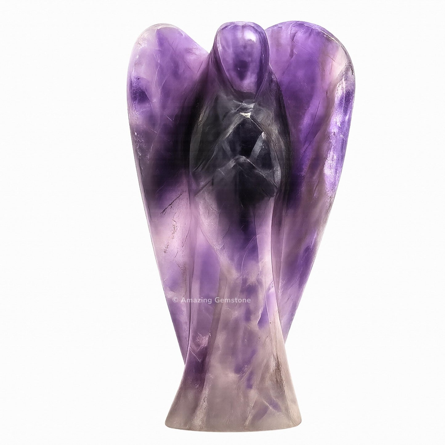 Amazing Gemstone Amethyst Angel - Amethyst Crystal Angel and Pocket Guardian Angel Crystal Figurines (3 Inches)