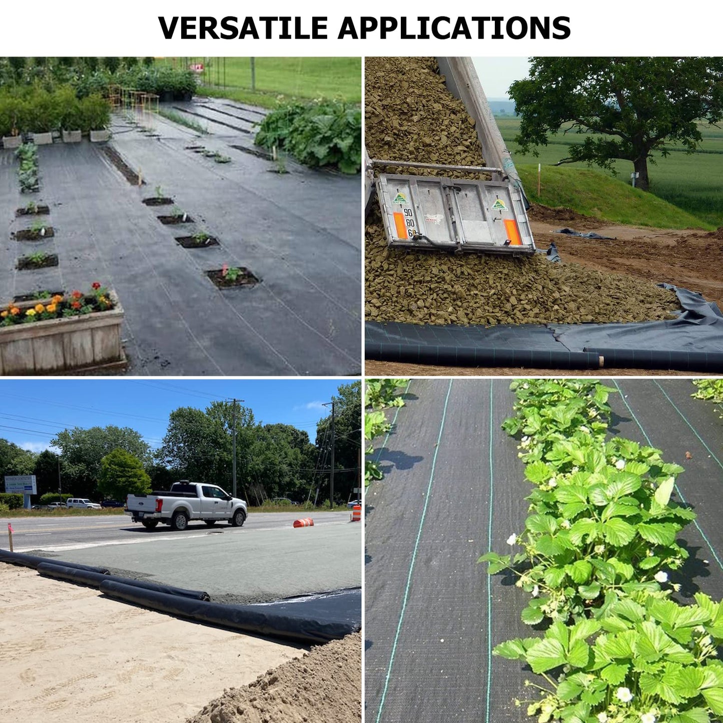 Driveway Fabric 6x300 ft - Commercial Weed Barrier, Heavy Duty 3.5OZ Landscape Fabric for Road, French Drain, Erosion Control, Construction Projects