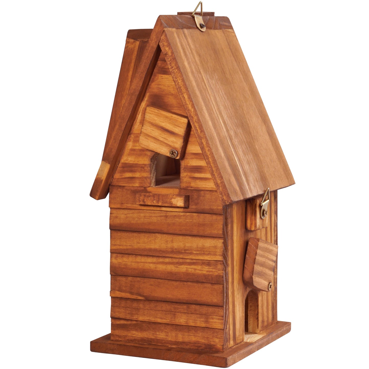 MIXUMON Bird Houses for Outside, Outdoor 2 Bird House Room for 2 Bird Families Bluebird Finch Cardinals Hanging Birdhouse for Garden (Style 11)
