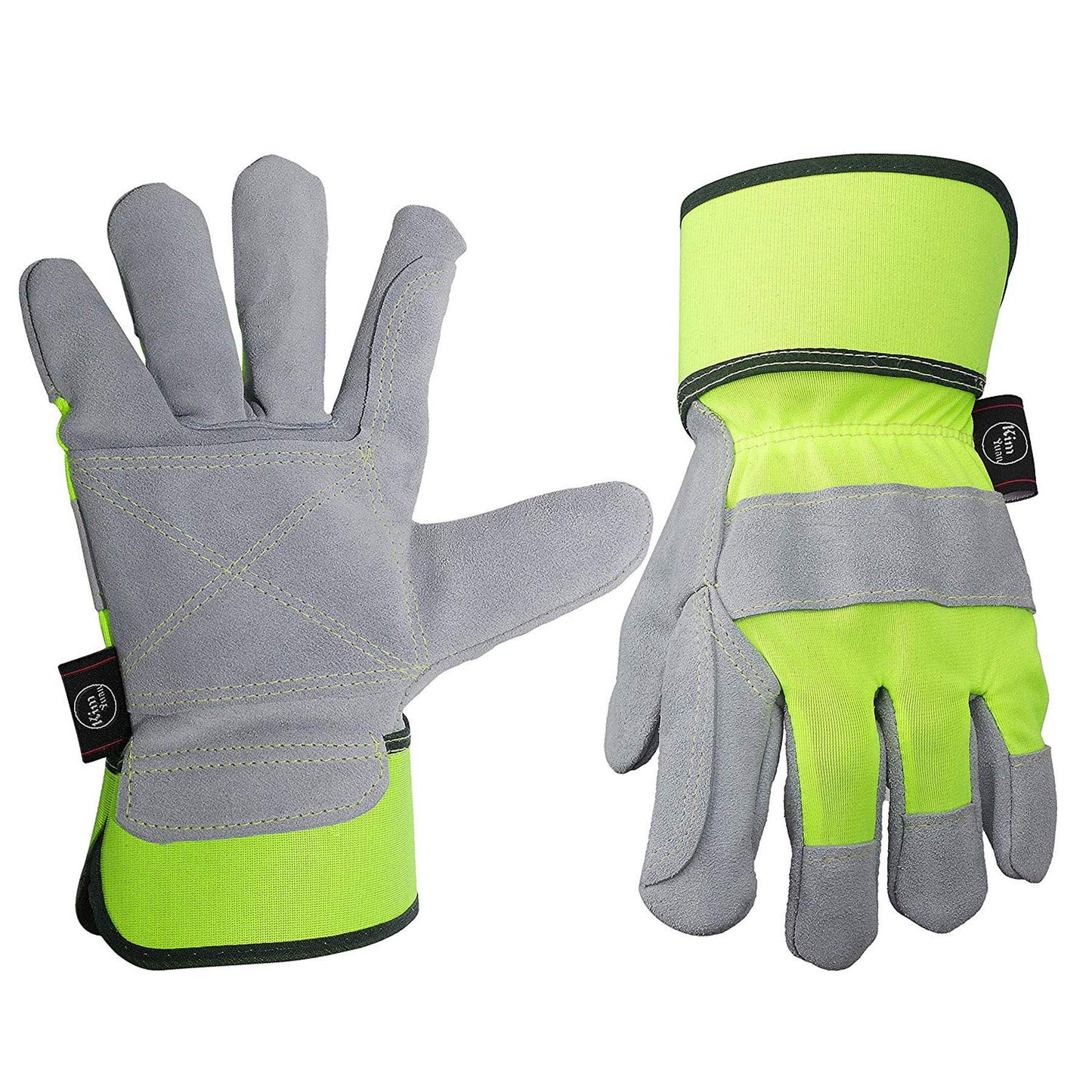 Kim Yuan Leather Work Gloves, Anti-slippery & Dirt-resistant, Perfect for Gardening/Construction/Motorcycle, Men&Women M/L/XL (M)
