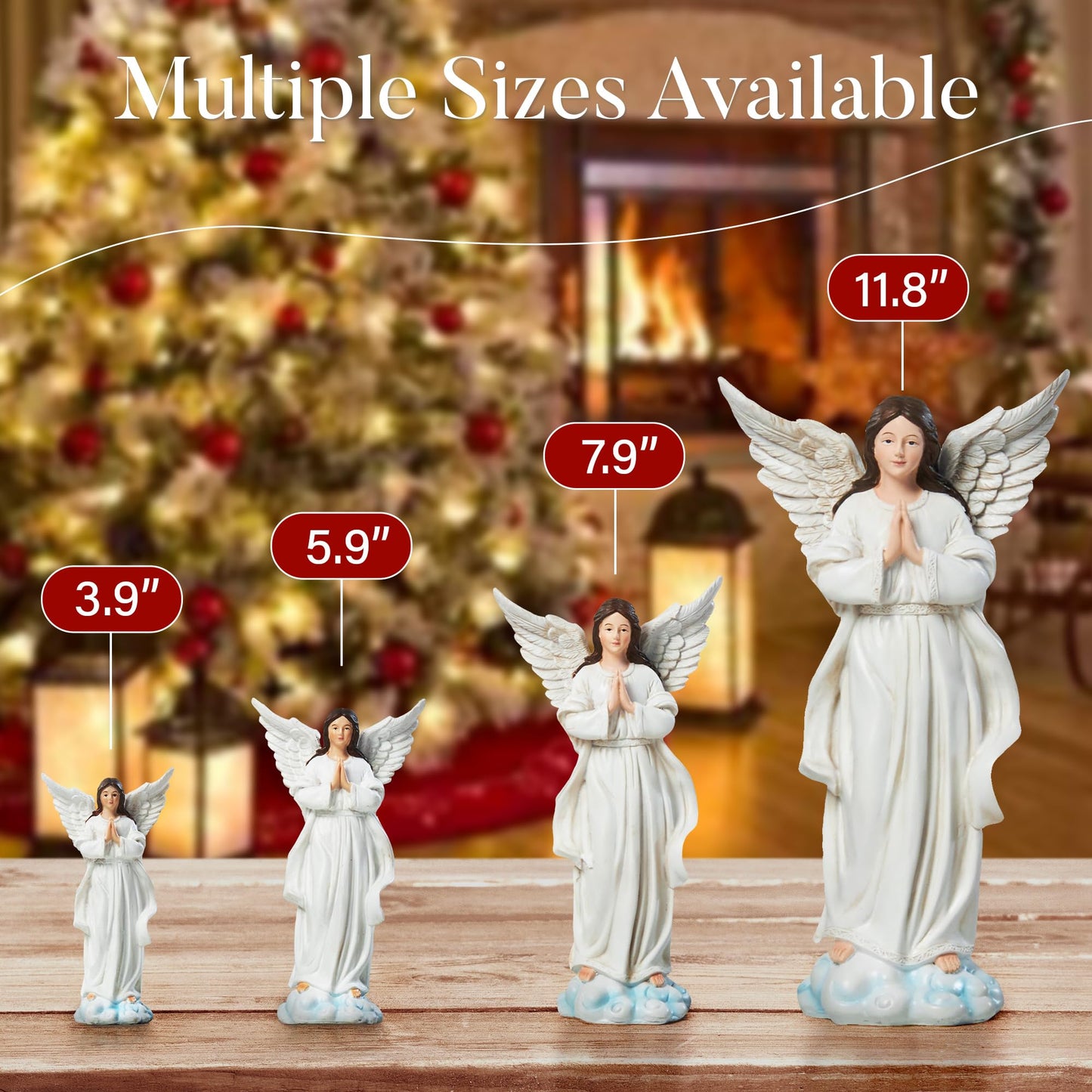 BESBLEE Nativity Sets for Christmas Indoor Set of 13 Pieces 5.9 Inches Tabletop Classic Nativity Scene Resin Figurines Set Religious Decorations Collection Gifts fot All Holidays Home Decor