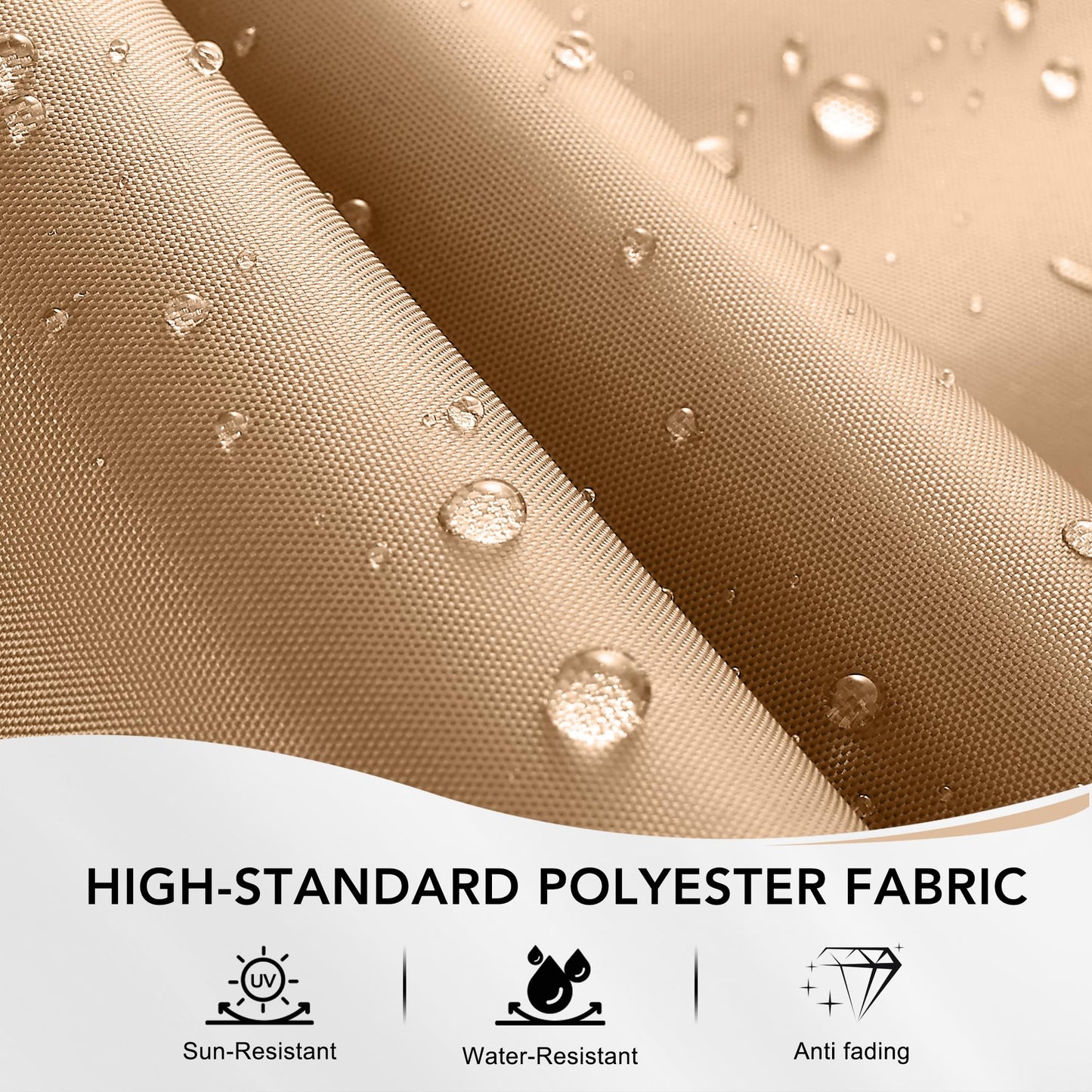 MASTERCANOPY Replacement Canopy Top for Lowe's Allen Roth 10x12 Gazebo #GF-12S004B-1 (Beige,Polyester)