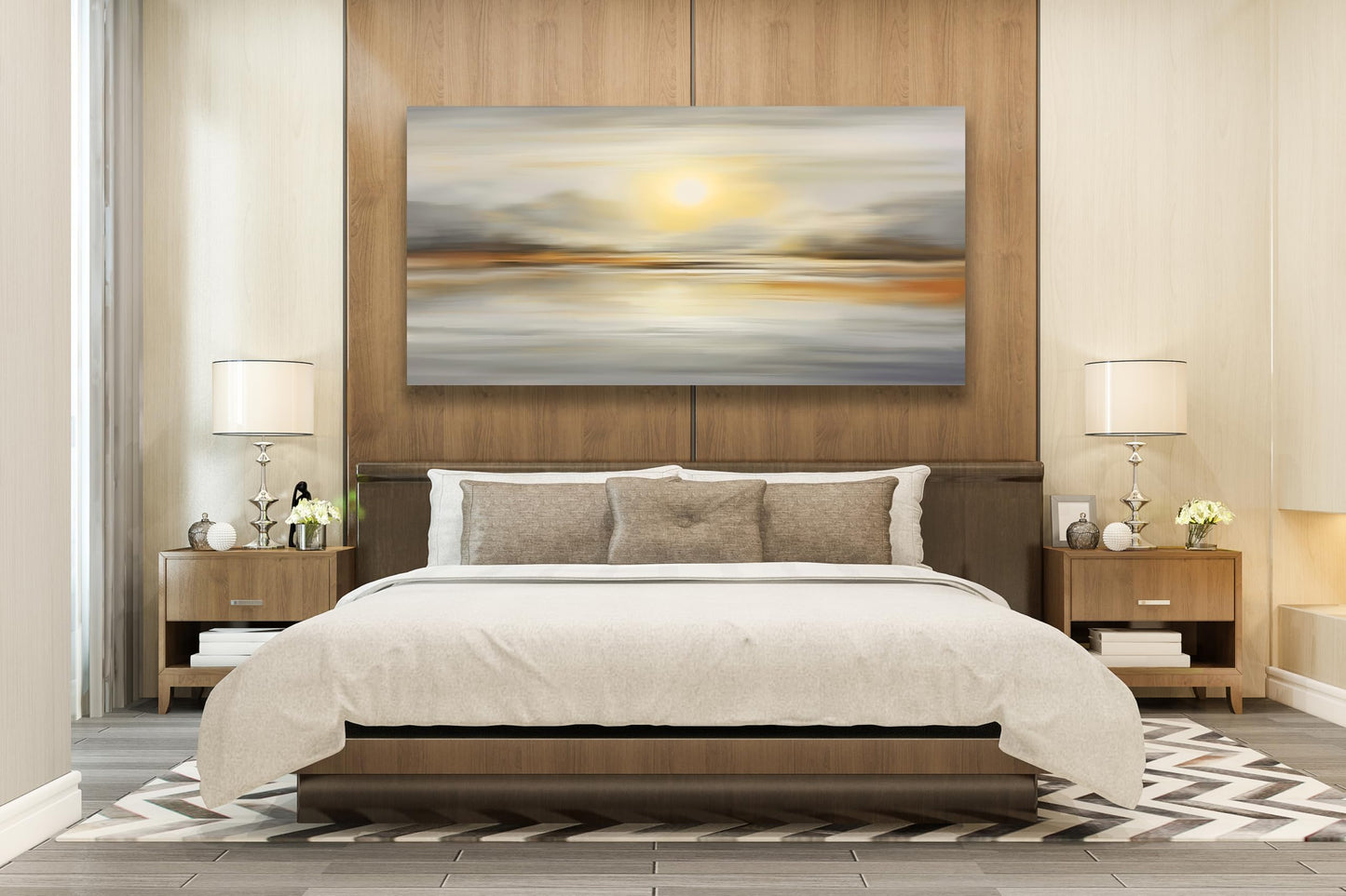 VHMING Abstract Canvas Wall Art Seascape Canvas Printing Abstract Art Wall Decor Artwork for Living Room Bedroom Dining Room Home Office Decor 20x40inch