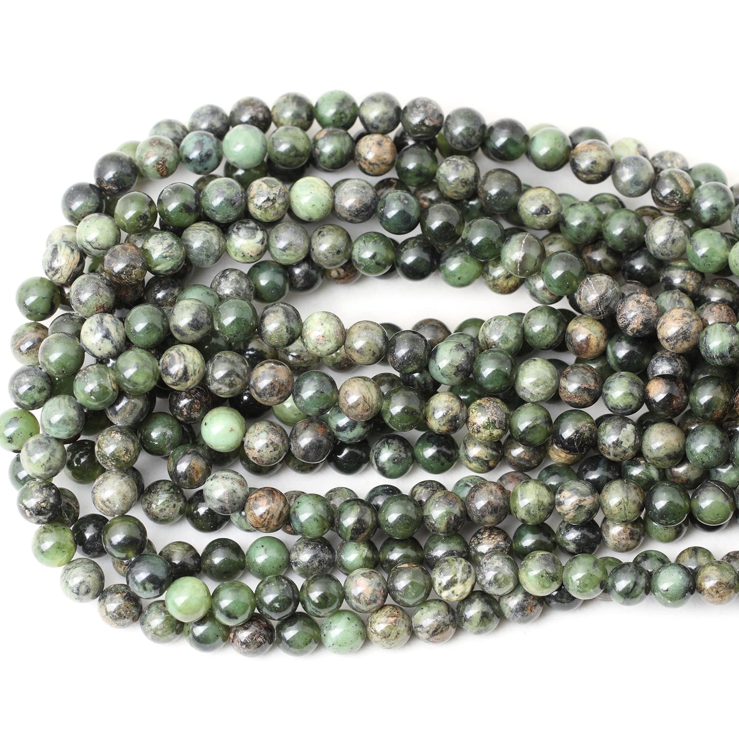 CHEAVIAN 45PCS 8mm Natural Chrysoprase Round Loose Beads for Jewelry Making 1 Strand 15"