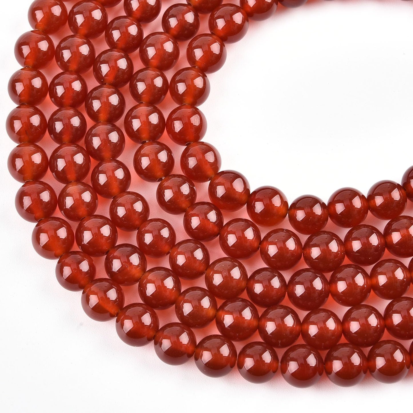 6mm Natural Carnelian Beads Round Gemstone Loose Beads for Jewelry Making (60-62pcs/strand)