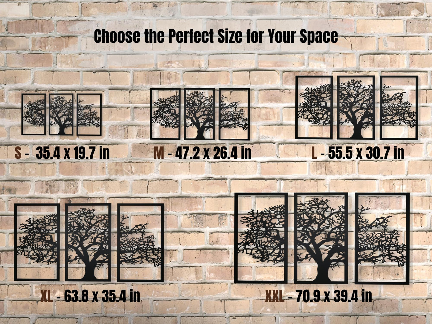 VAILLA Wood Wall Art Decor Wall Hanging Sculpture Modern Home Decoration 3 Panels Nature Wall Hangings Large Wooden Wall Arr 3D Textured Sculptures for Living Room Bedroom Office Dinnig Room (Tree of Life)