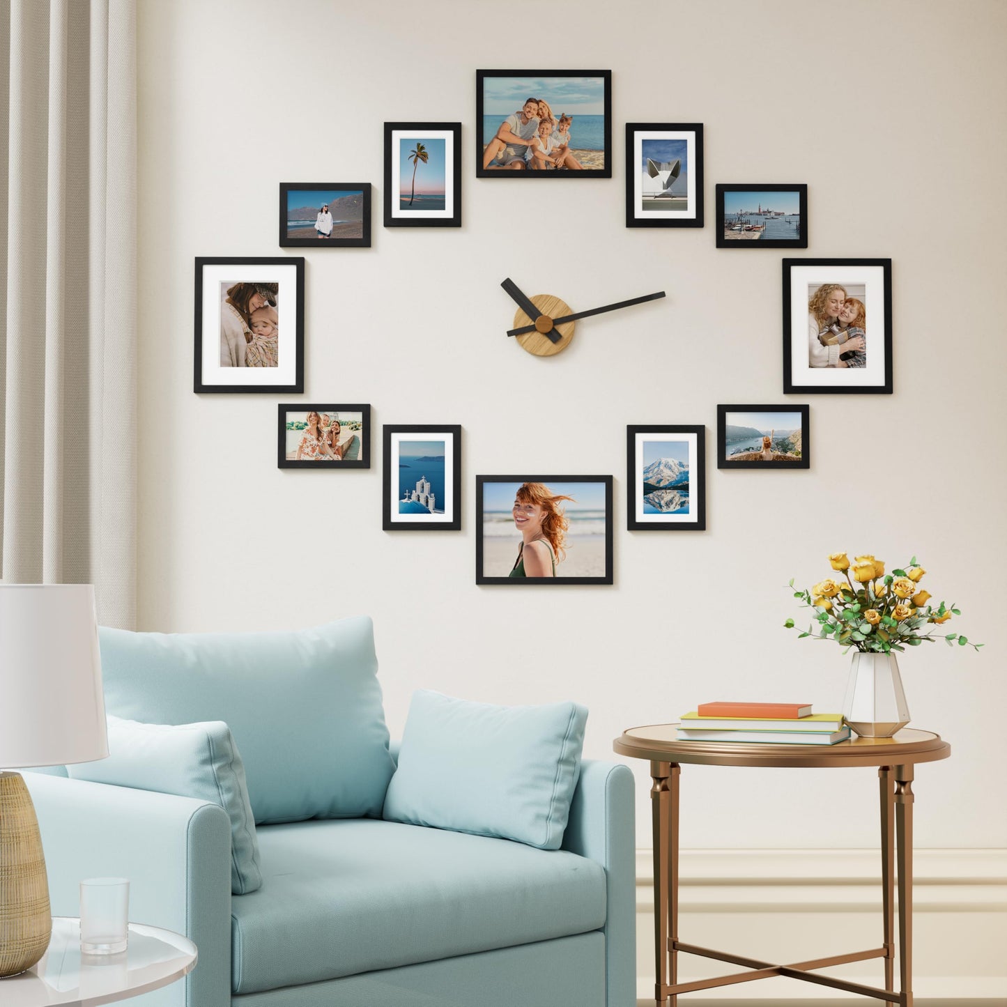 Vittanly 12 Pack Picture Frames Collage Wall Decor for Mounting or Tabletop Display, Gallery Wall Frame Set for Family, Multi Sizes Including 4pcs 8x10, 4pcs 5x7, 4pcs 4x6, Black