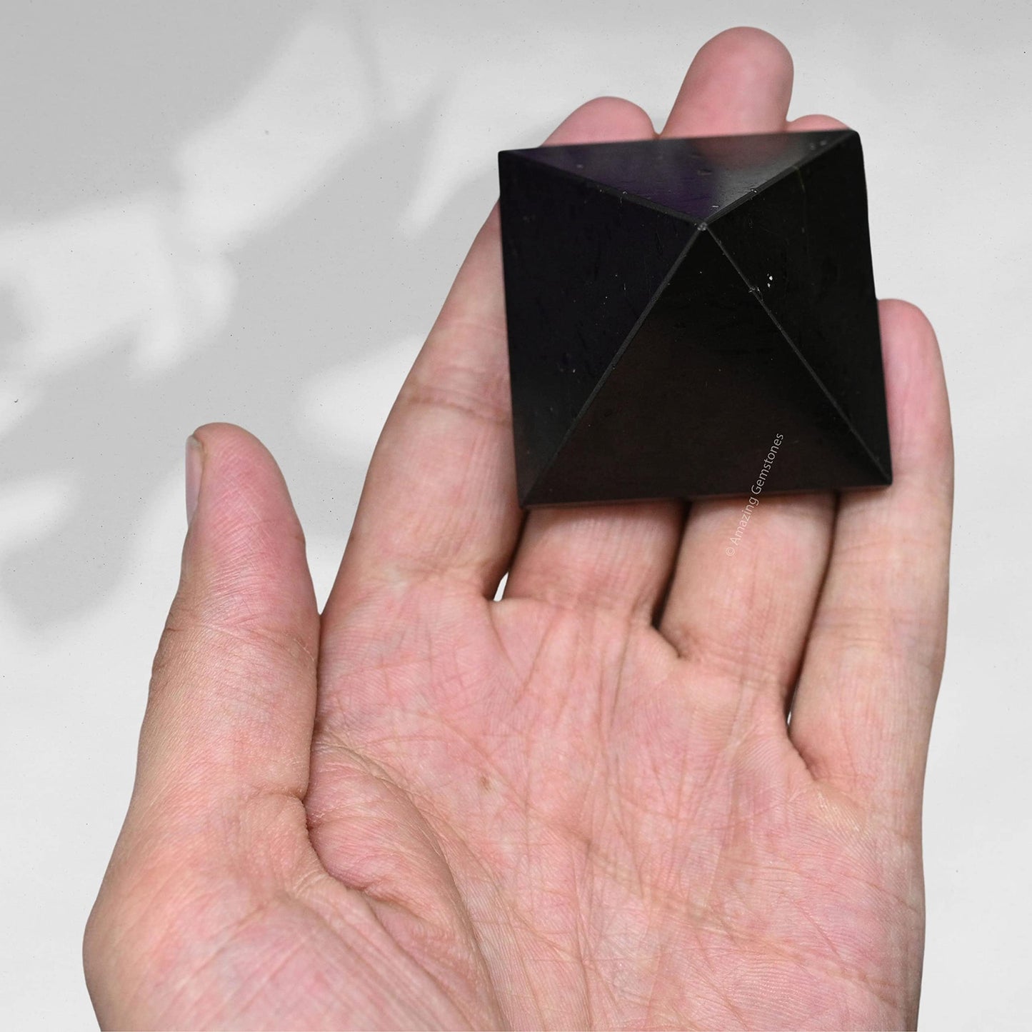 Amazing Gemstone Black Tourmaline Pyramid Crystal Healing Stones - 2" Great Pyramid Figurine of Natural Stone Pyramid for Meditation, Reiki, Chakra Balancing and Crystal Pyramids Grid