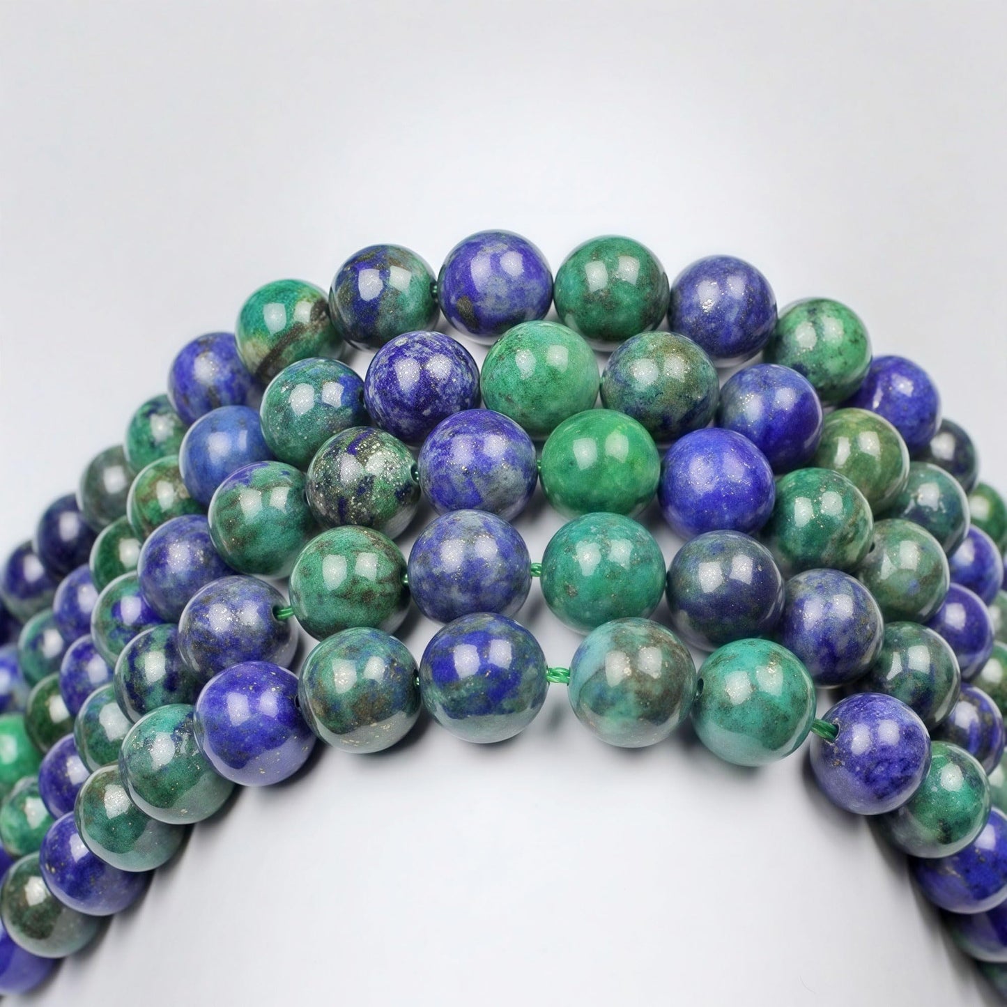 MJDCB 5A Natural Phoenix Lapis Lazuli Round Loose Beads for Jewelry Making DIY Bracelet Necklace 15'' (8mm)