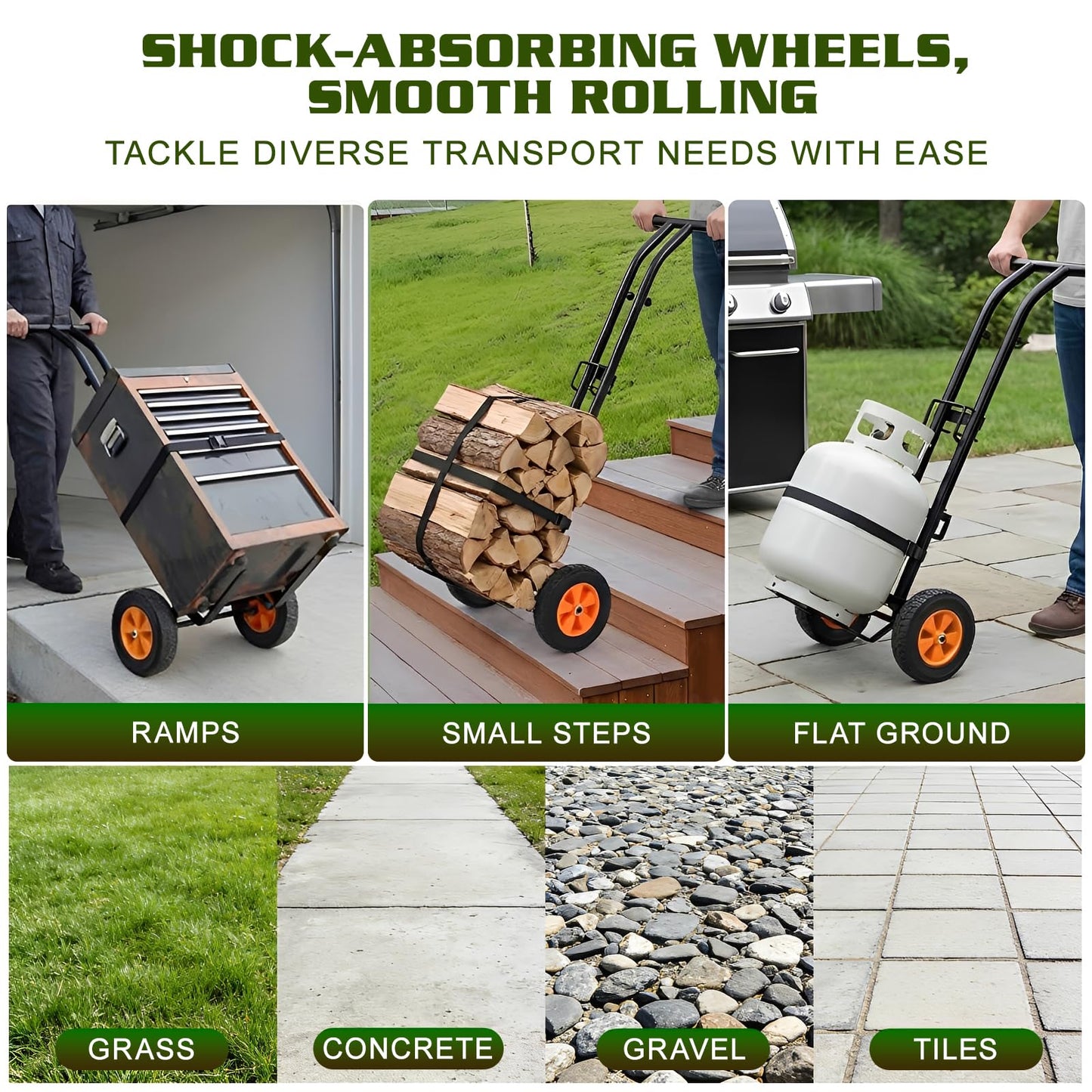 Housolution Plant Caddy with Wheels, Heavy Duty Plant Dolly for Big Pots, Plant Mover with Adjustable Grabbing Arm and Base, Trolley Cart for Seniors, Lawn, Patio, Backyard Gardening