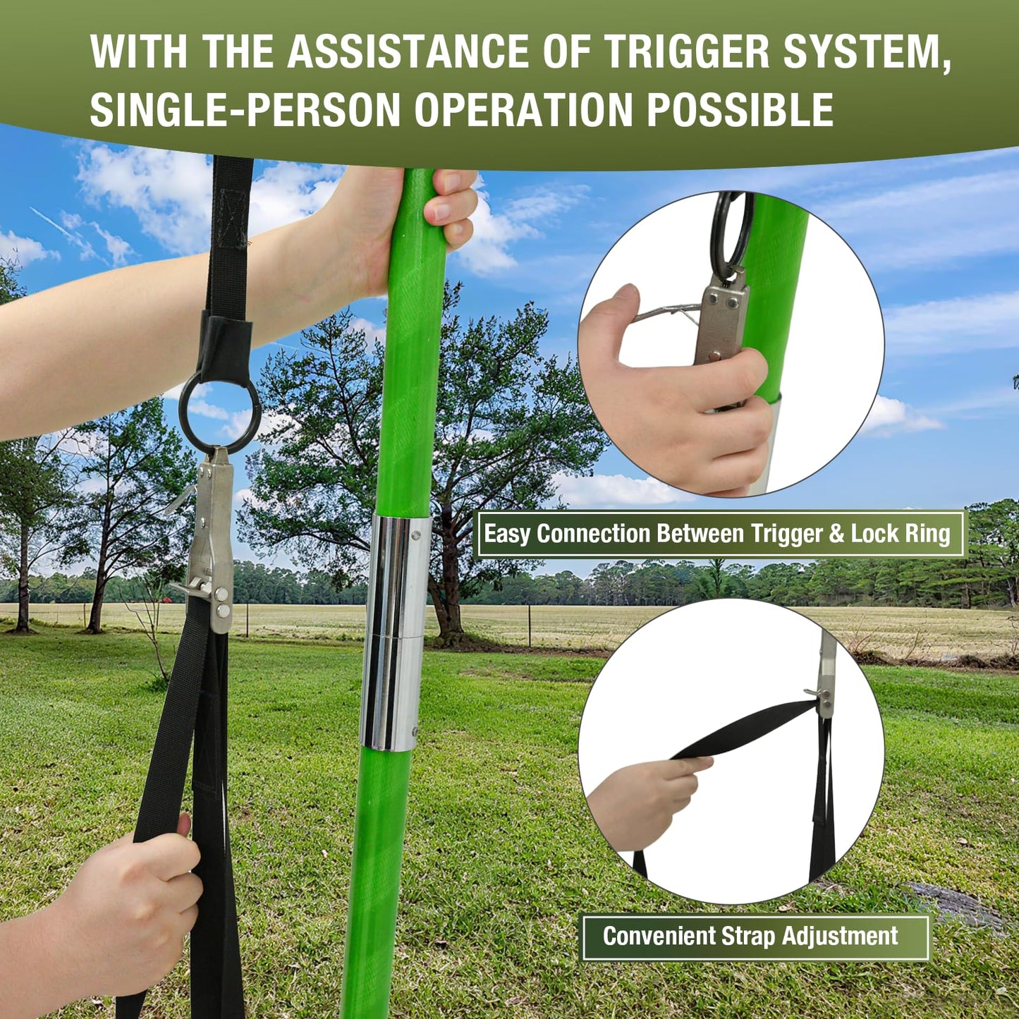 Lichtund Slingshot Arborist Throw Line Rope Launcher with Trigger Sling Shot for Adults