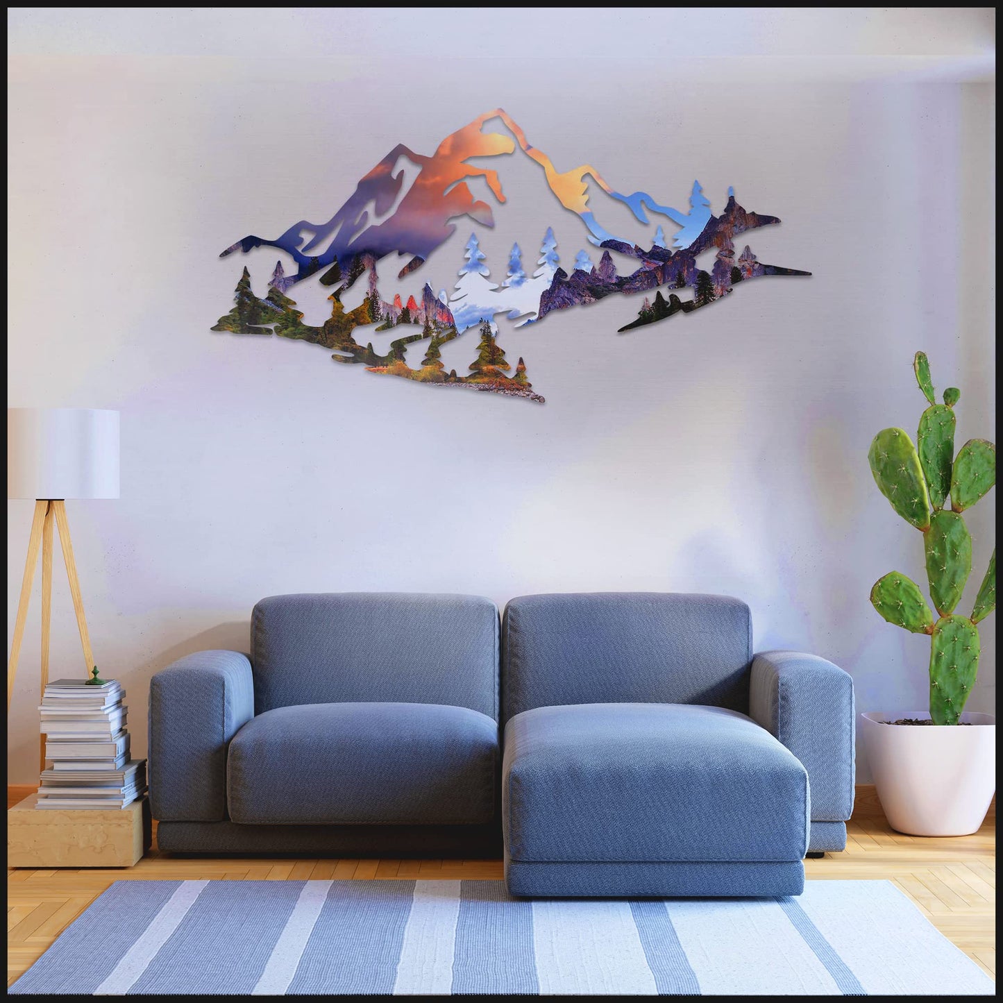 METALPLEX Yosemite Basin Mountain Range View Metal Wall Art – Aluminum Wall Decor with Matte Finish – Fade, Water and Scratch Resistant, Nature Landscape Artwork for Indoor Use – Large 47"x22"
