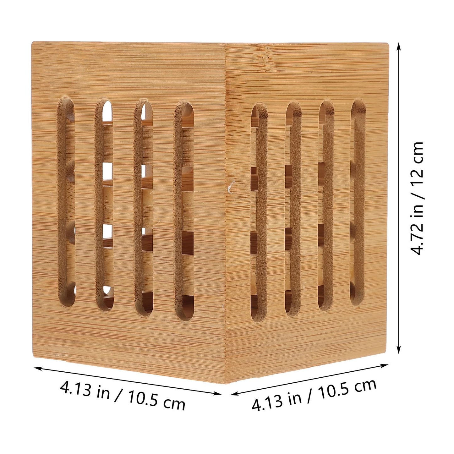 DOITOOL Bamboo Utensil Holder Wood Kitchen Utensil Holder for Napkin Spoon Chopstick Drying Rack Spatula Storage Organizer for Countertop Kitchen Decor