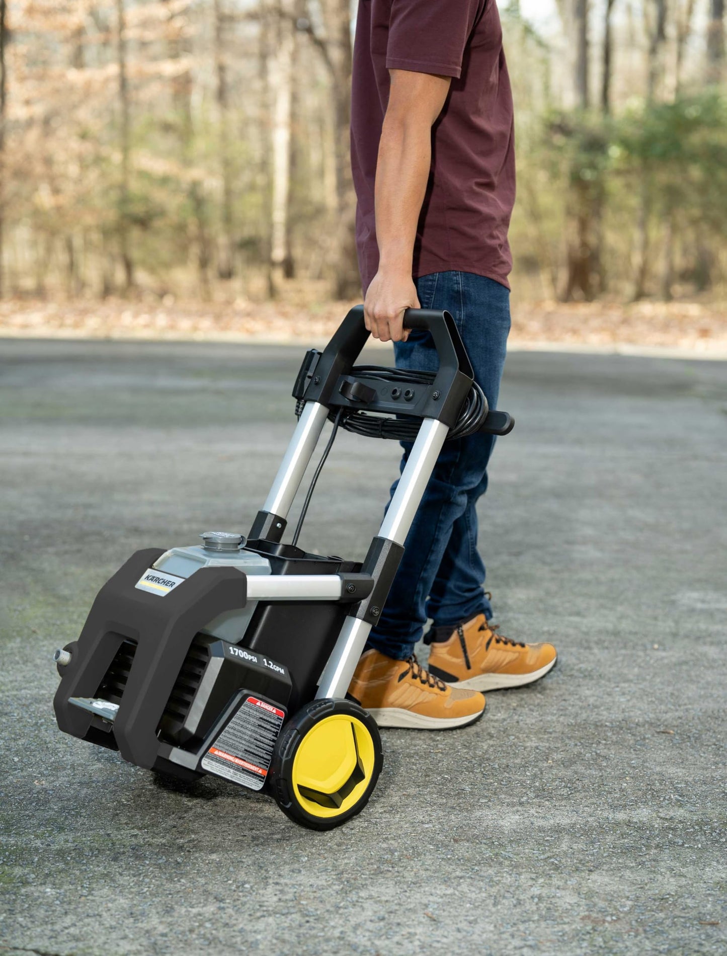 Kärcher Pressure Washer K1700B, CETA Certified, 3 Spray Nozzles, Detergent Tank, for Cars, Driveways, Siding, Patios, 1.2 max. GPM