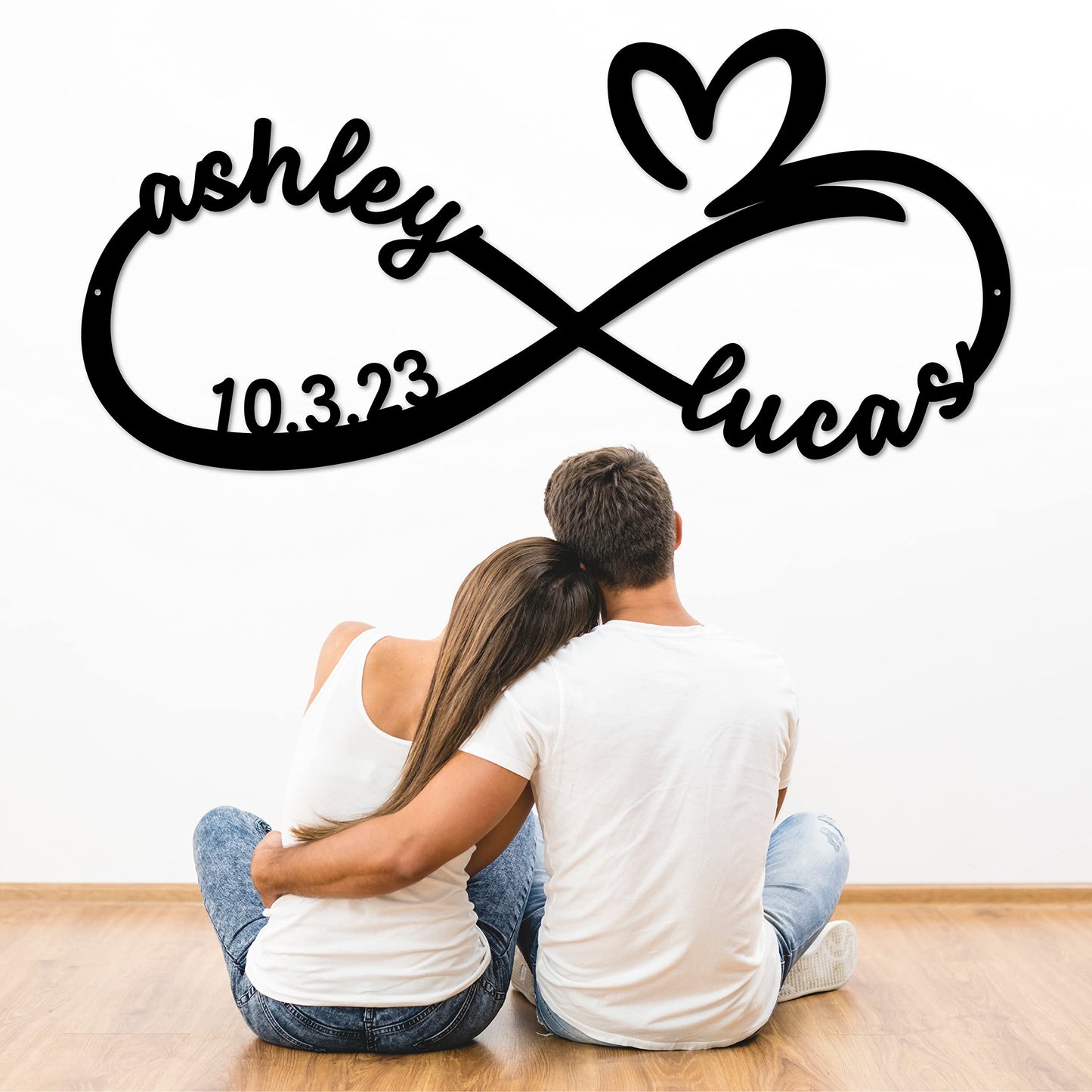 Metal Infinite Love Decor | Personalized Infinity Sign | Gifts for Her | Personalized Wedding Gift for Couple | Engagement Gift | Anniversary | Bridal Shower Gift | Couples Gift