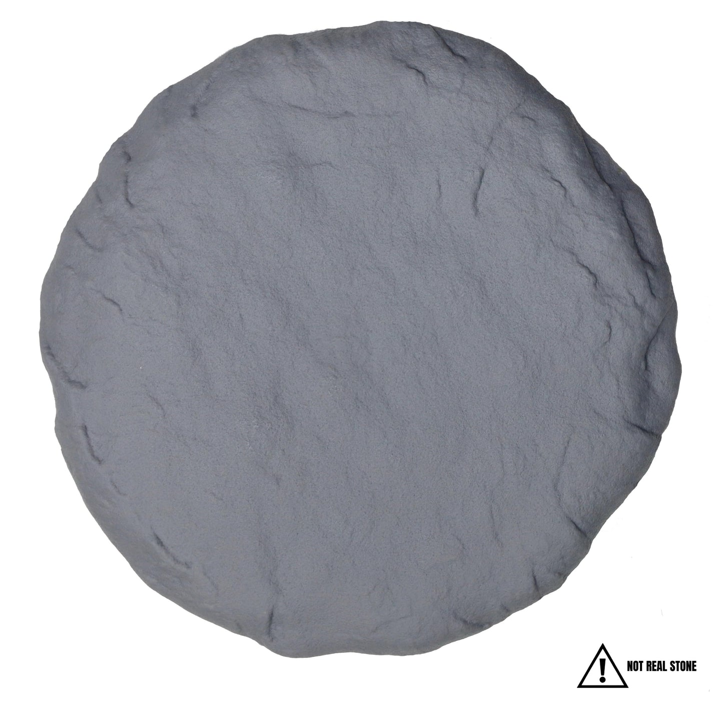 Ei Circular 15.5” Stepping Stones with Ground Stakes - Home or Garden Step Stones for Outdoor Walkway or Pathway Pavers - Resin Material (4, Light Grey Stone)