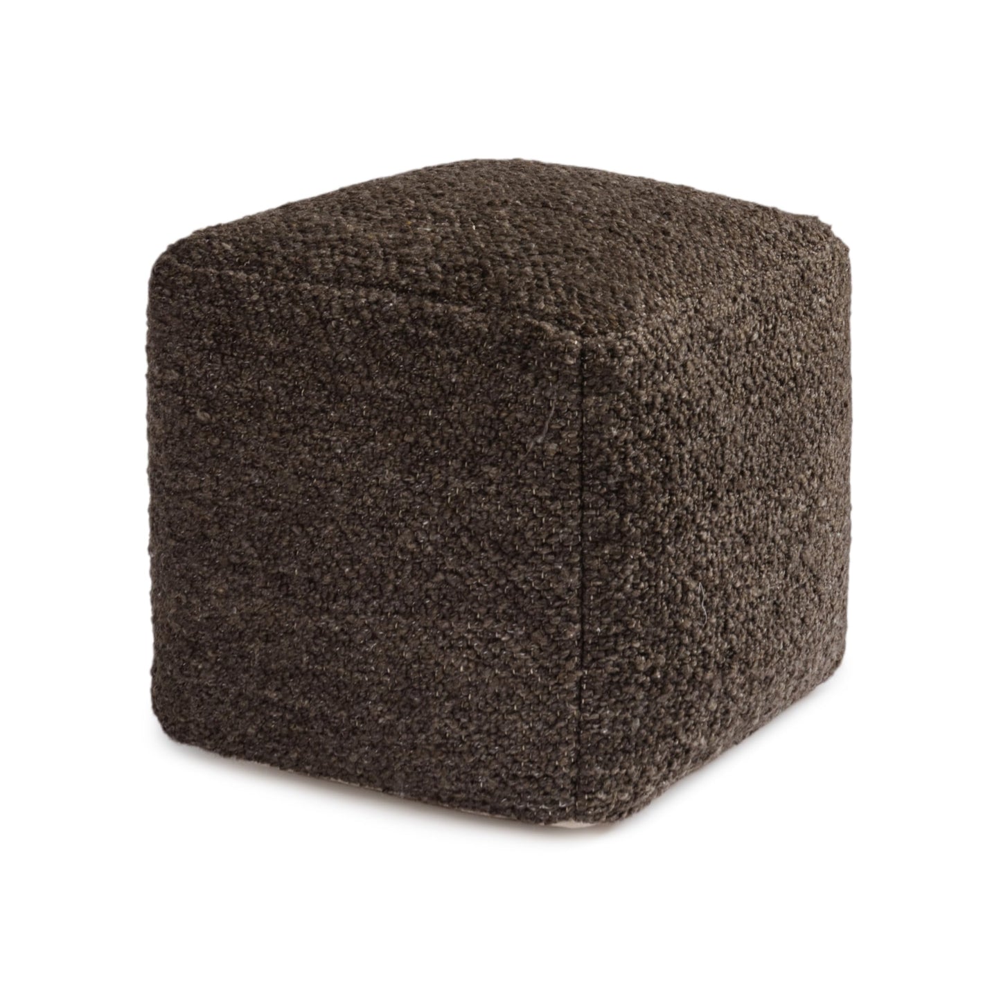 Anji Mountain Pouf Ottoman Foot Rest, Handmade Ottoman Pouf, Comfortable Foot Stool, Decorative Floor Seating for Living Room Decor, Bedroom & Home Décor Accent - Chocolate