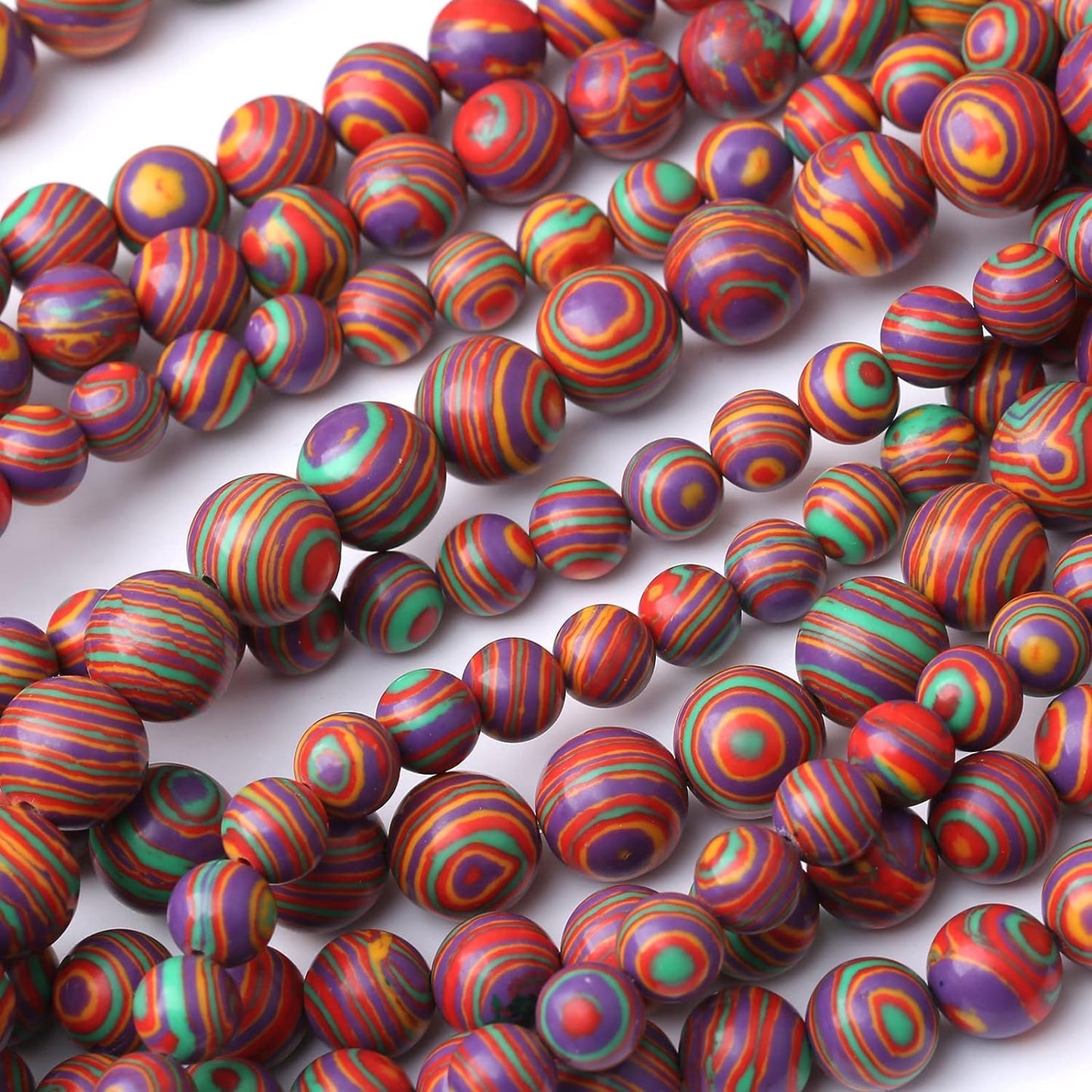 90PCS 4MM Natural Colorful Malachite Stone Beads Energy Healing Beads for DIY Jewelry Bracelet Necklace Making for Jewelry Making15