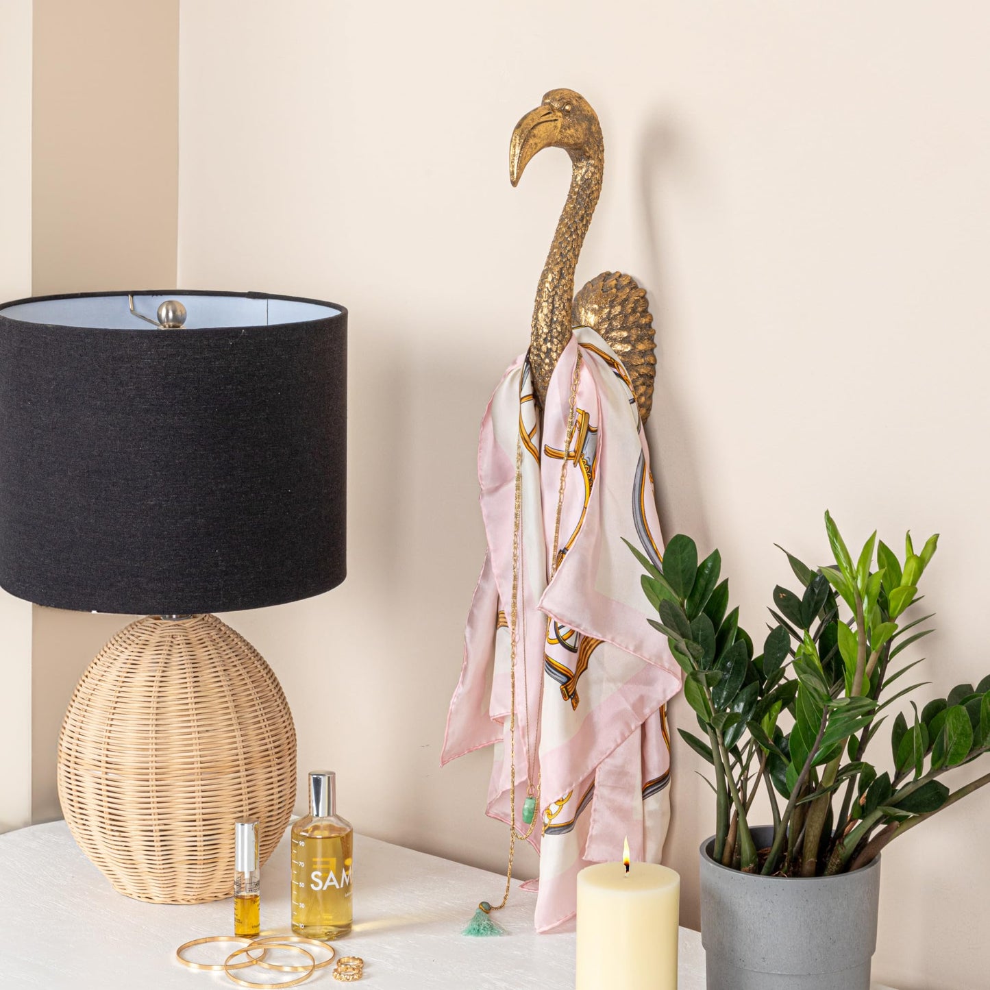 Creative Co-Op Decorative Resin Bird Bust Wall Decor, Gold