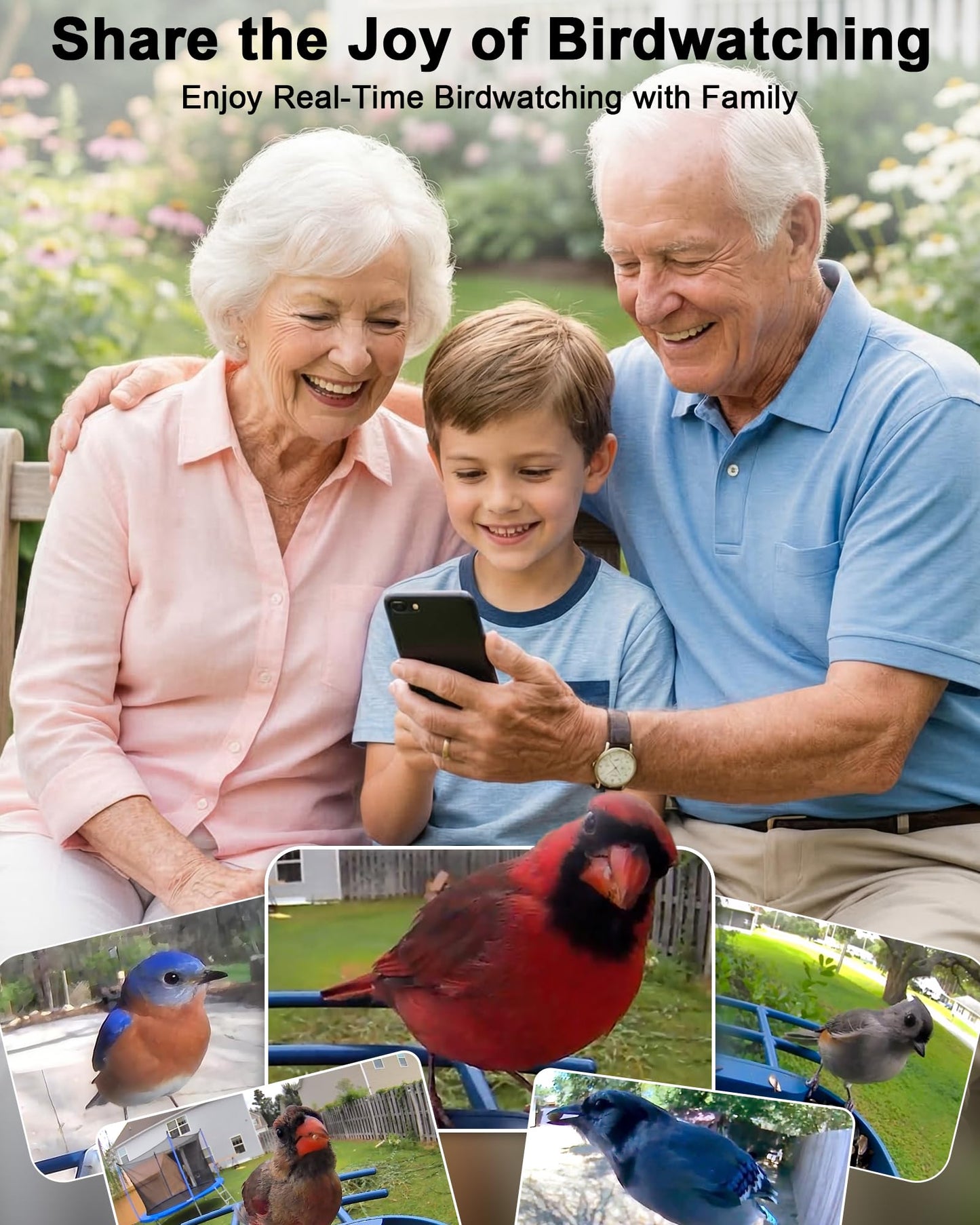 Bird Feeder with Camera Solar Powered : Smart Camera Bird Feeder 2K Live Feed Cam for Outdoor Backyard - Ai Identify Auto Capture Videos Pictures, Gifts for Birdlover Mom Dad, 2.4GHz WiFi