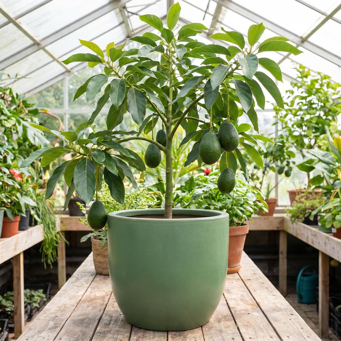 Avocado Tree Live 1-2 Ft Tall in 3 Gallon Pot, Grafted Avocado Tree for Outdoor Garden or Patio Planting, High Yield, Ready to Bear Fruits, No CA (Smooth Green Avocado)