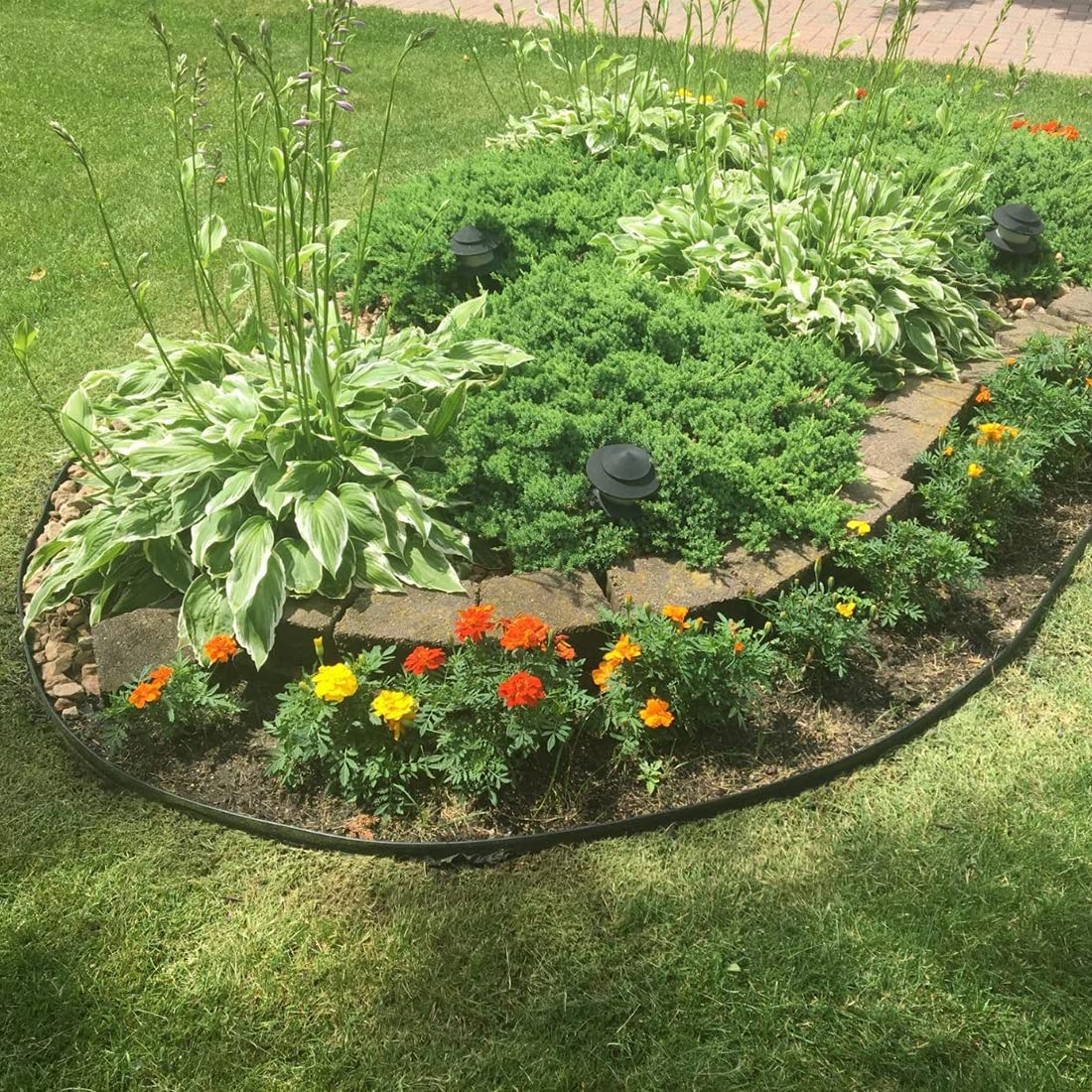 Landscape Edging 33FT,Garden Edging Borders [Extra Tall 4IN High] Flexible Lawn Edging Kit with Total 50pcs Stakes,Plastic Fence Edge DIY for Yard,Tree,Flowerbeds,Landscaping,Grass -Black