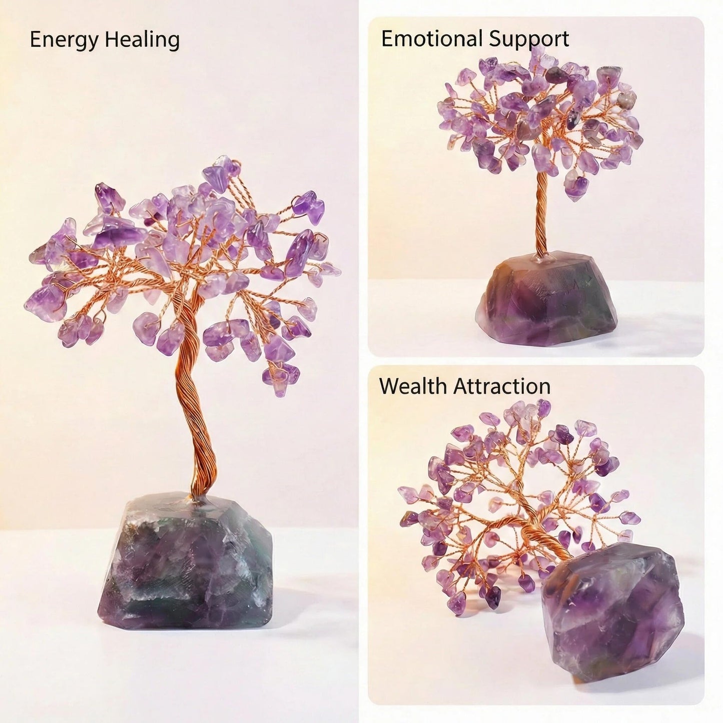 Tree of Life Healing Crystal Trees for Home Decor, Crystal Tree of Life Sister Birthday Gifts Home Decor Birthday Gift for Mom Positive Energy New House Warming Gifts for Women