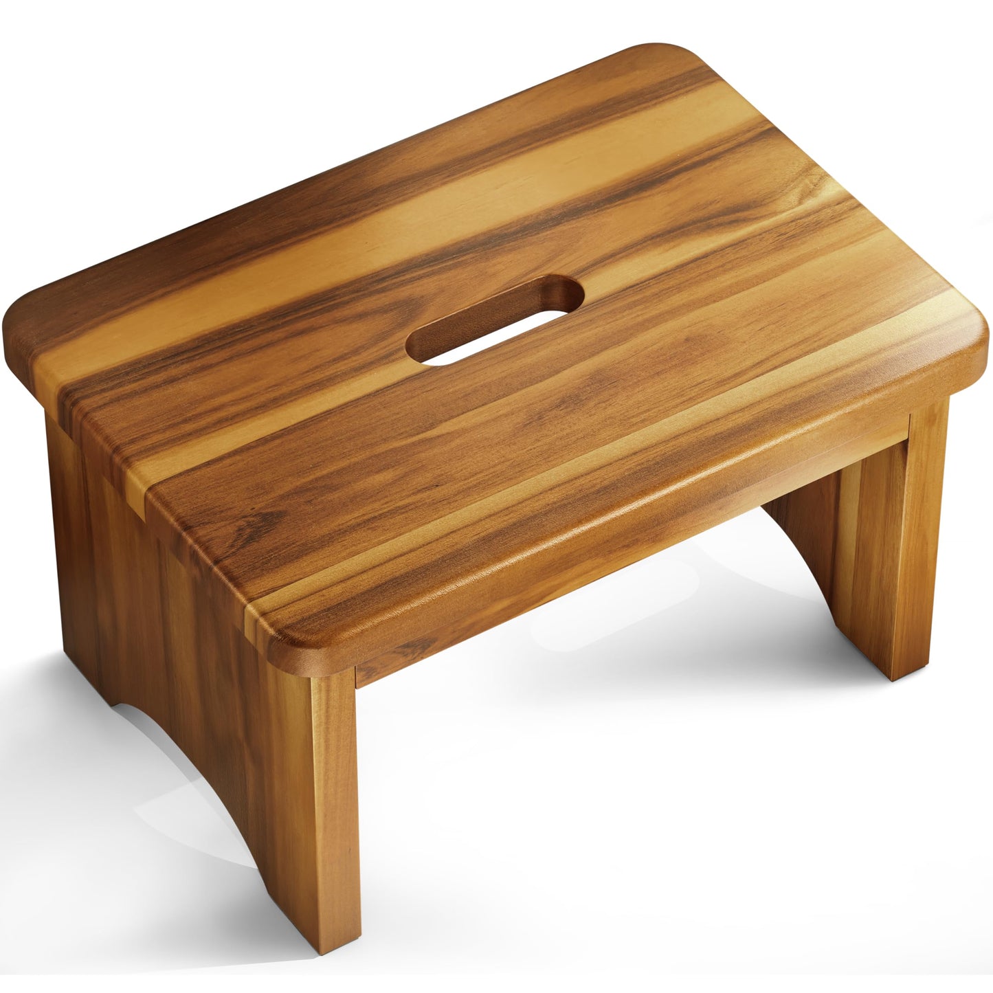 FANATU Wooden Step Stool, 9'' One Step Stool for Adults, Wooden Beside Step with 550 Lbs Load Capacity, Heavy Duty/Portable/Nonslip/Durable Construction Safe Step for Bedroom/Kitchen
