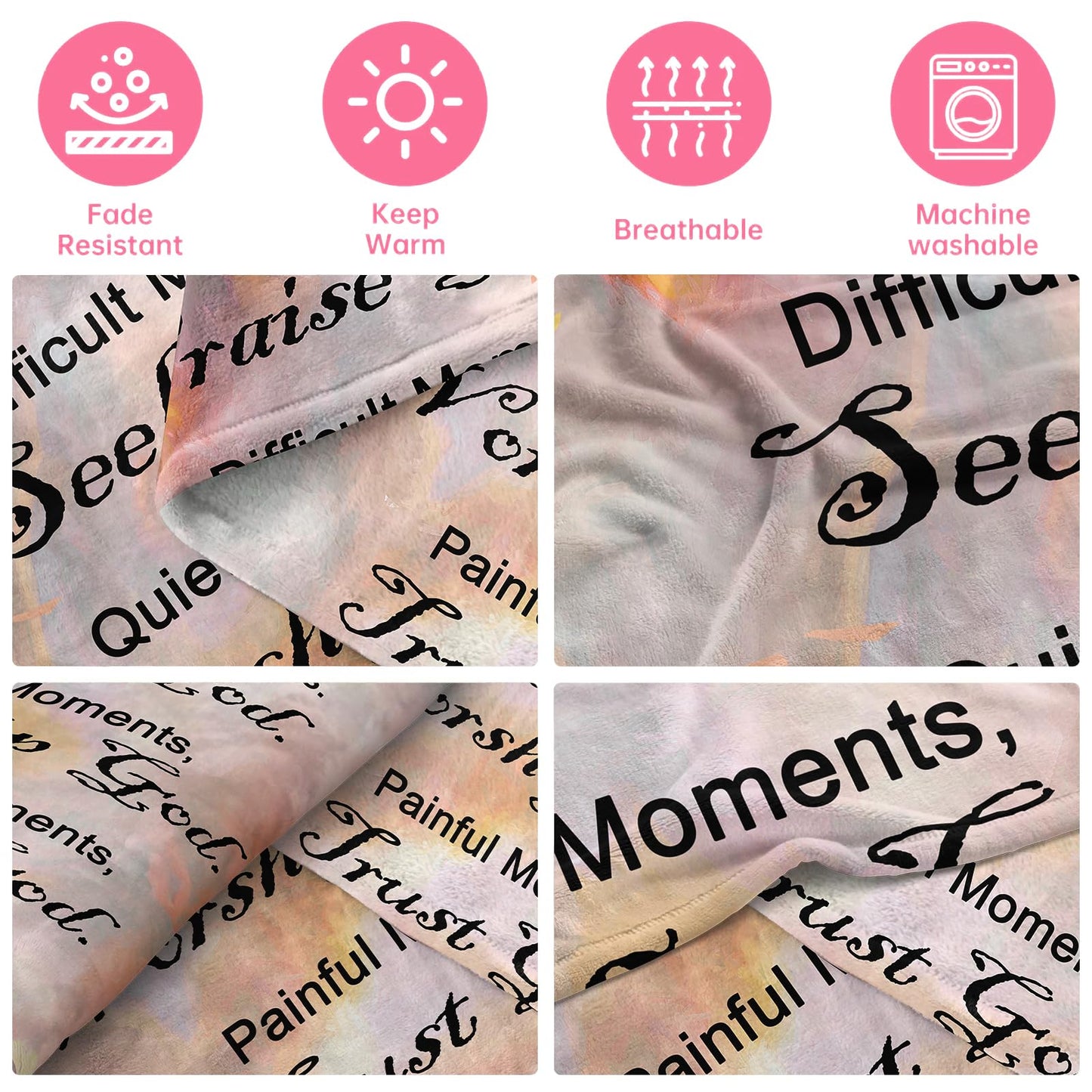 COMFAR Christian Gifts for Women Faith, Inspirational/Religious/Spiritual Gifts for Adults, Soft Throw Blankets for Women/Men, Personalized Blankets for Adults 40"x 50"
