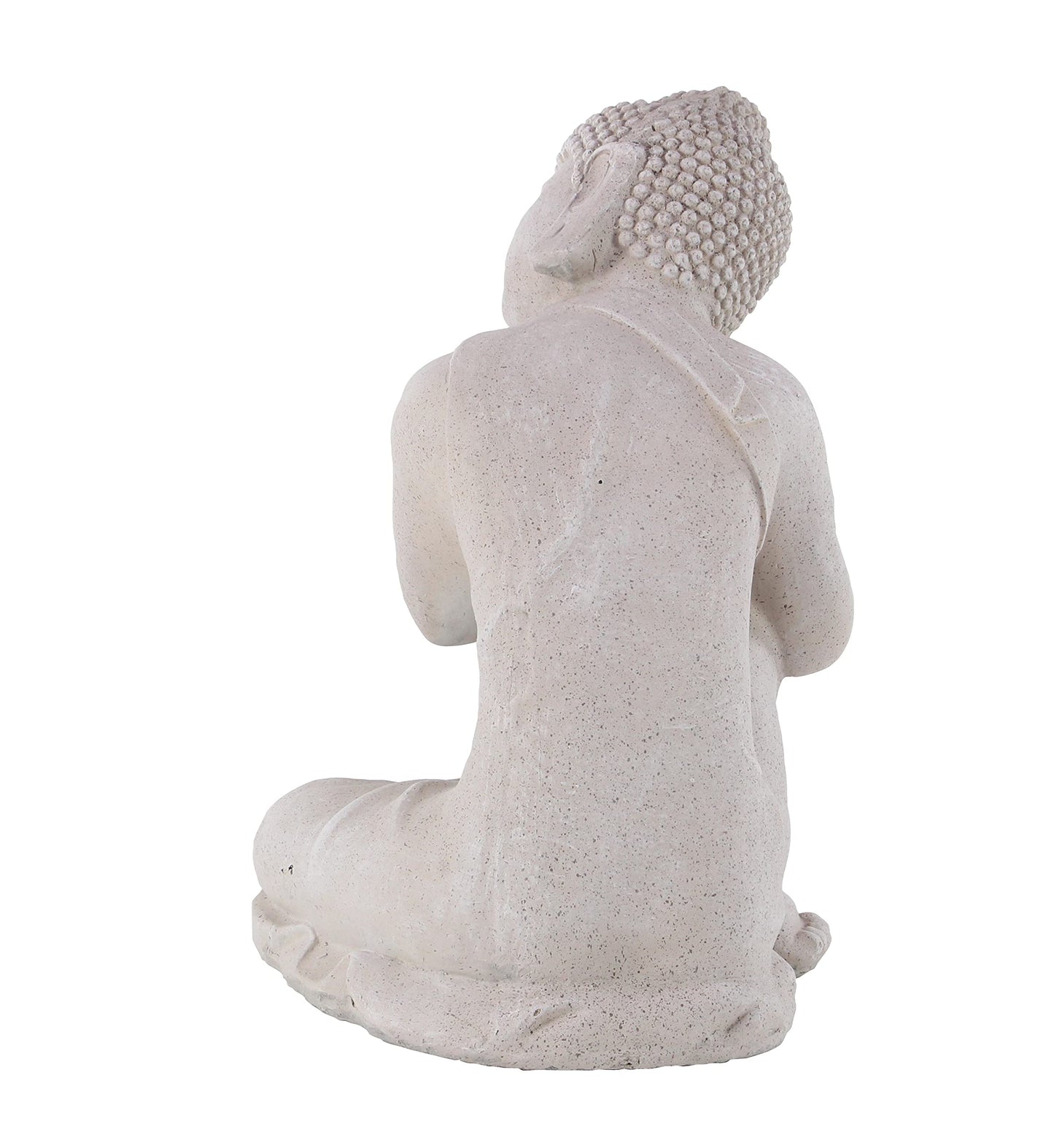 Deco 79 Magnesium Oxide Buddha Decorative Garden Sculpture Indoor Outdoor Meditating Garden Statue, Outdoor Sculpture 13" x 13" x 20", Gray