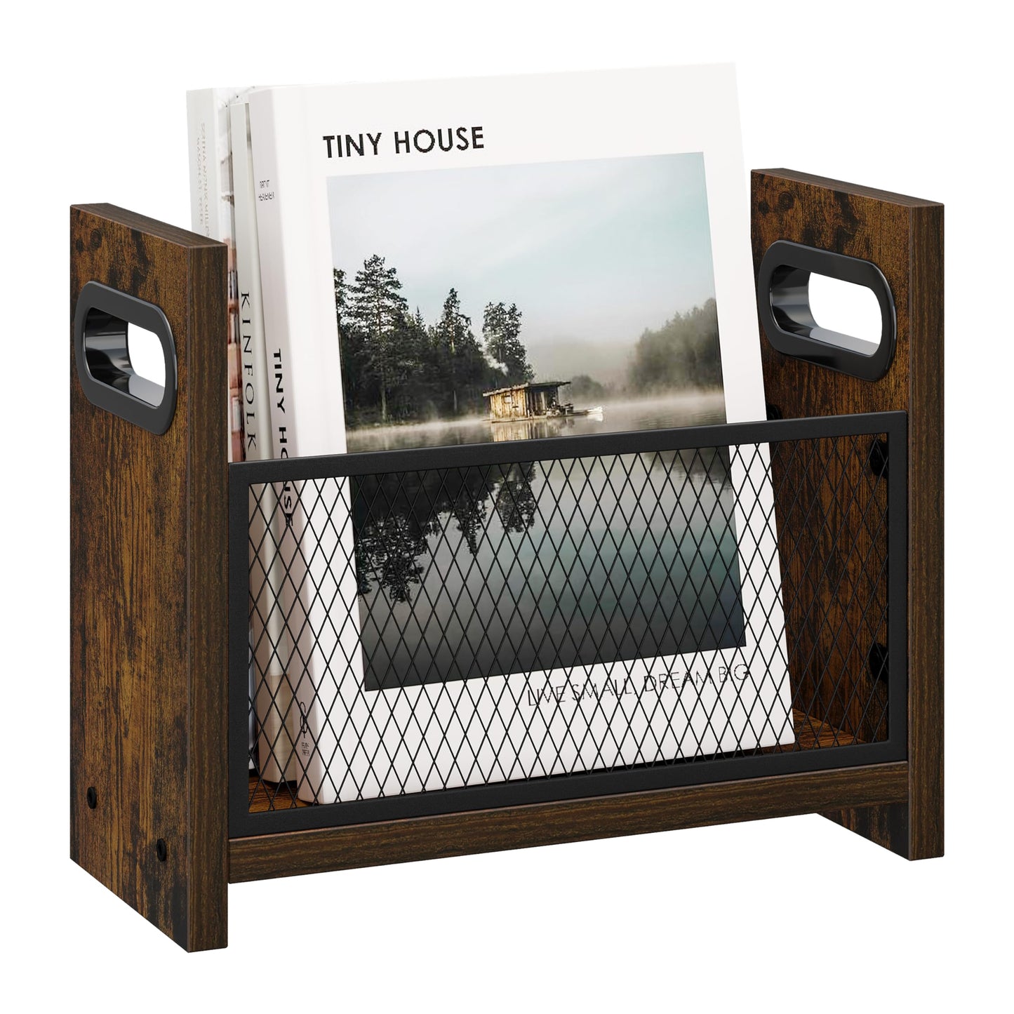 GTCJION Magazine Rack, Magazine Holder for Magazines Books Newspapers in Home Office, Magazine Basket, Magazine Storage, Magazine File Holder for Desktop, Small