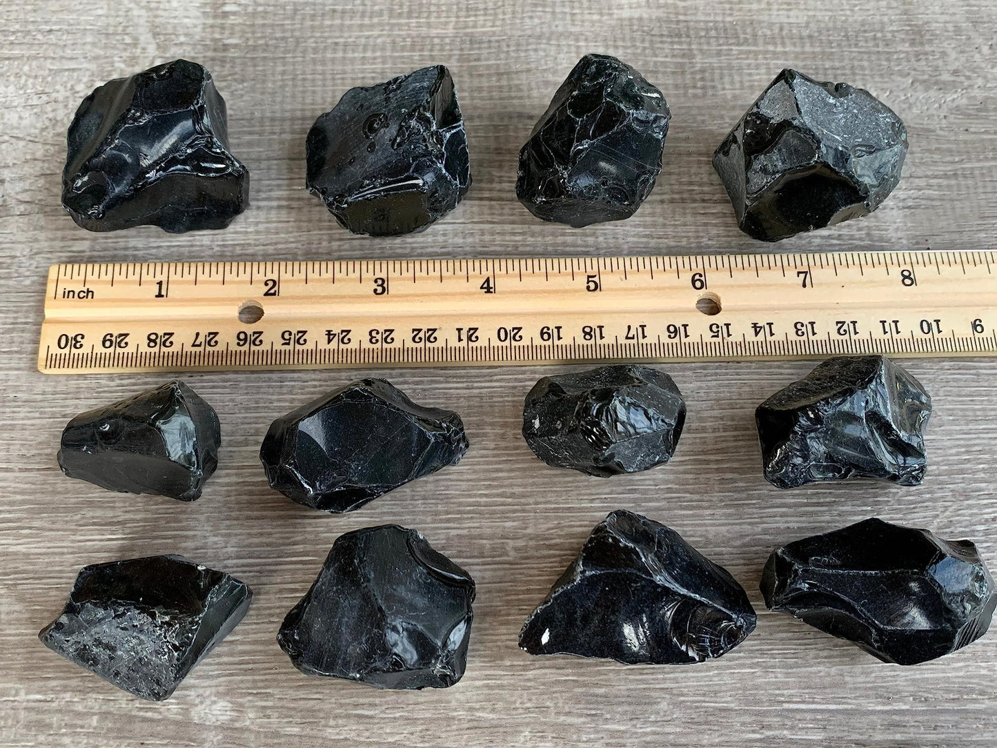 WHOLESALE Raw Black Obsidian Crystals, Natural Black Obsidian Stone, Natural Rough Black Obsidian crystals, Black Obsidian Rough, Black Obsidian Healing Crystals (Black Obsidian, 0.5 Pound)