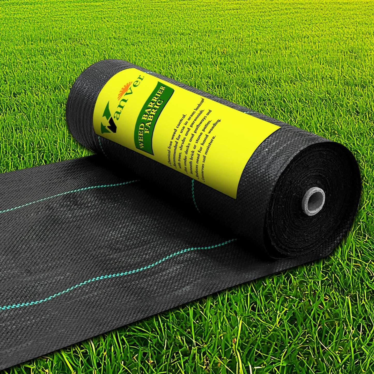 Vanver Weed Barrier Landscape Fabric Heavy Duty,2.8FT x 50FT Premium Garden Weed Blocker Fabric for Weed Control, Plastic Ground Cover with Woven Weed Cloth,Durable Landscaping Fabric