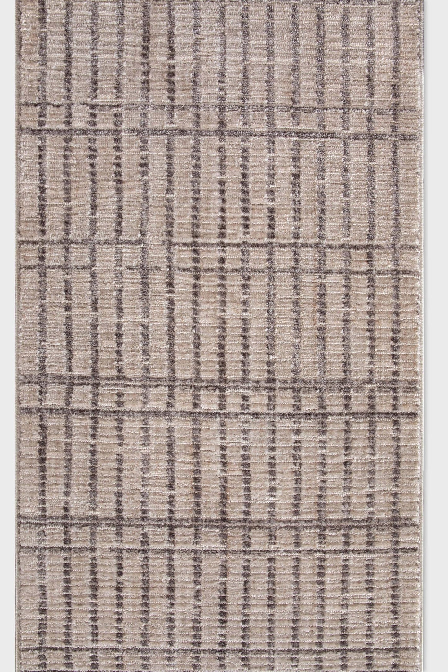 Well Woven Custom Size Hallway Stair Runner - Nordlys Skog Ivory - 27 Inches Wide x 4 Feet Long Runner (27" x 4') - Stain-Resistant, Snow Drift Slats Design, for Hallways, Kitchens, Stairs