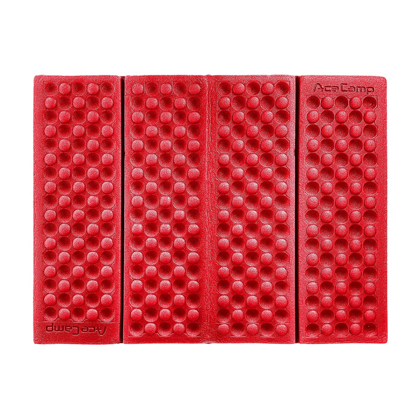 AceCamp Polyester 3940 Portable Lightweight Mini Waterproof Folding Mat, Foam Sitting Pad for Outdoor Activities, Foldable Kneeling and Seat Cushion for Comfort, Red