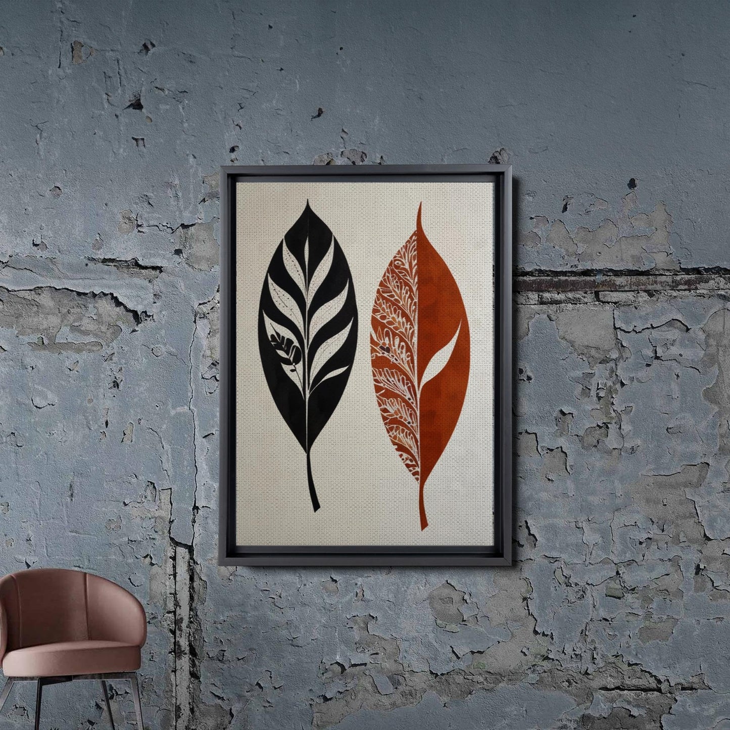 Canvas Print Scandinavian Folk Art Print Abstract Botanical Nordic Print Beige and Black Scandinavian Botanical canvas Decor Canvas, Decor