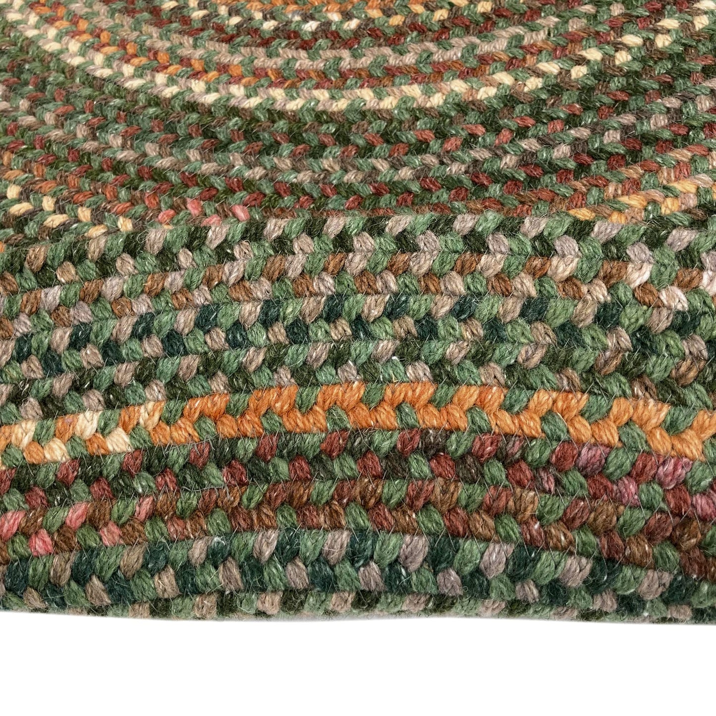 Capel American Heritage Green Multi 2'0"X3'0" Oval Braided Rug