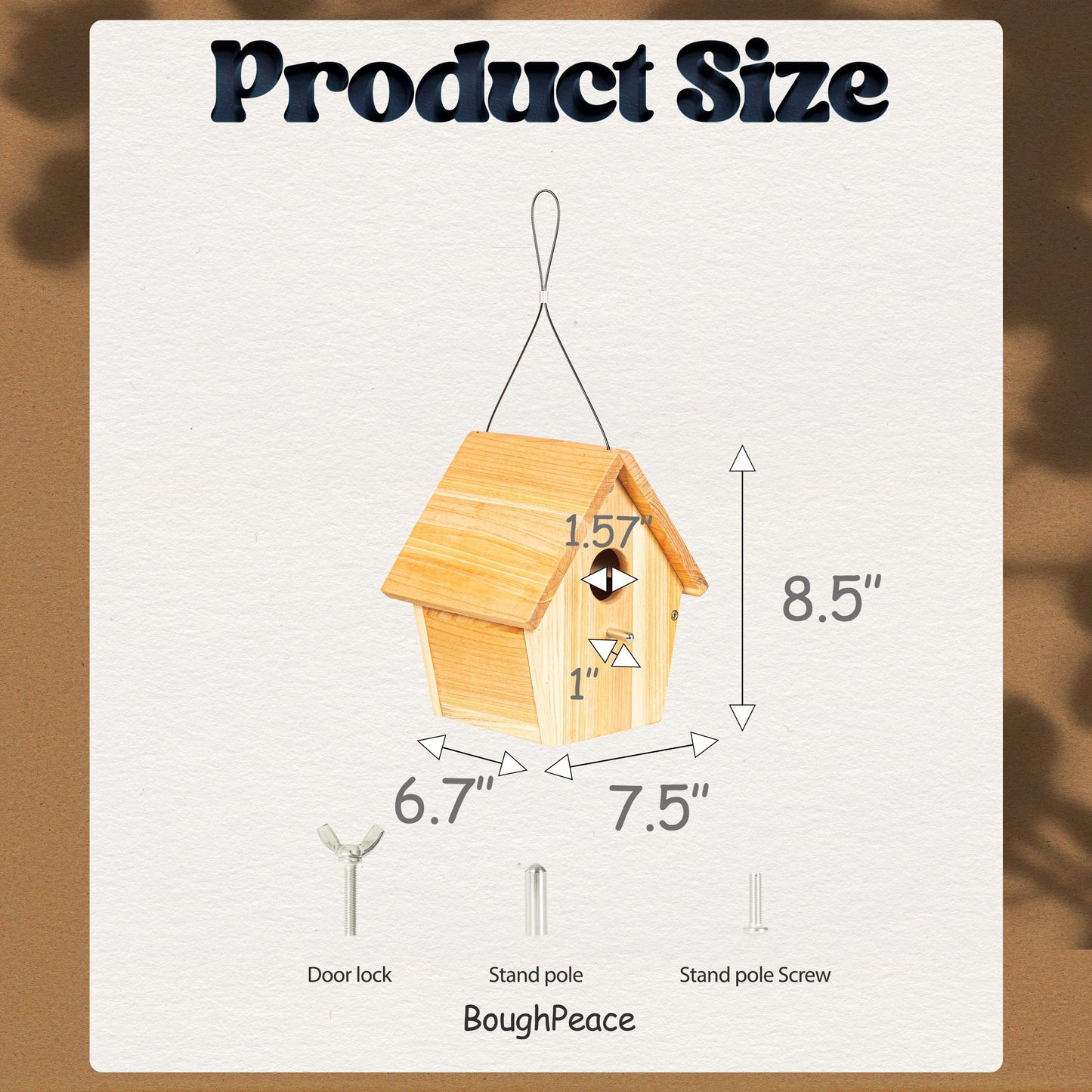 Wooden Bird Houses for Outside Hanging Birdhouses Nest Bluebird House for Cardinals Finch Wren Swallow for Garden Viewing 2