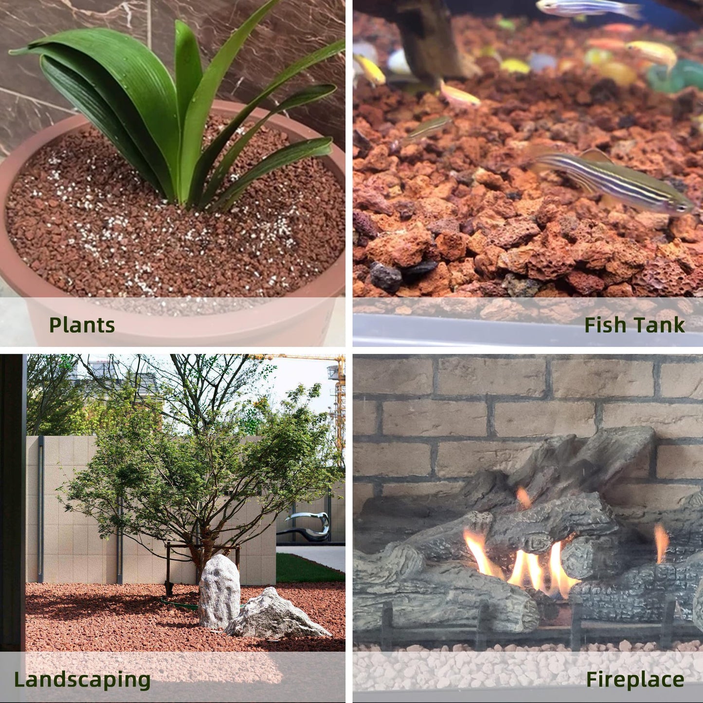 7LB Red Lava Rocks for Plants, Volcanic Rock Horticultural Lava Rock Soil for Landscaping Plants Drainage, Small Lava Rock Gravel for Succulents, Bonsai, Vase Fillers, Terrarium Plants, Top Dressing