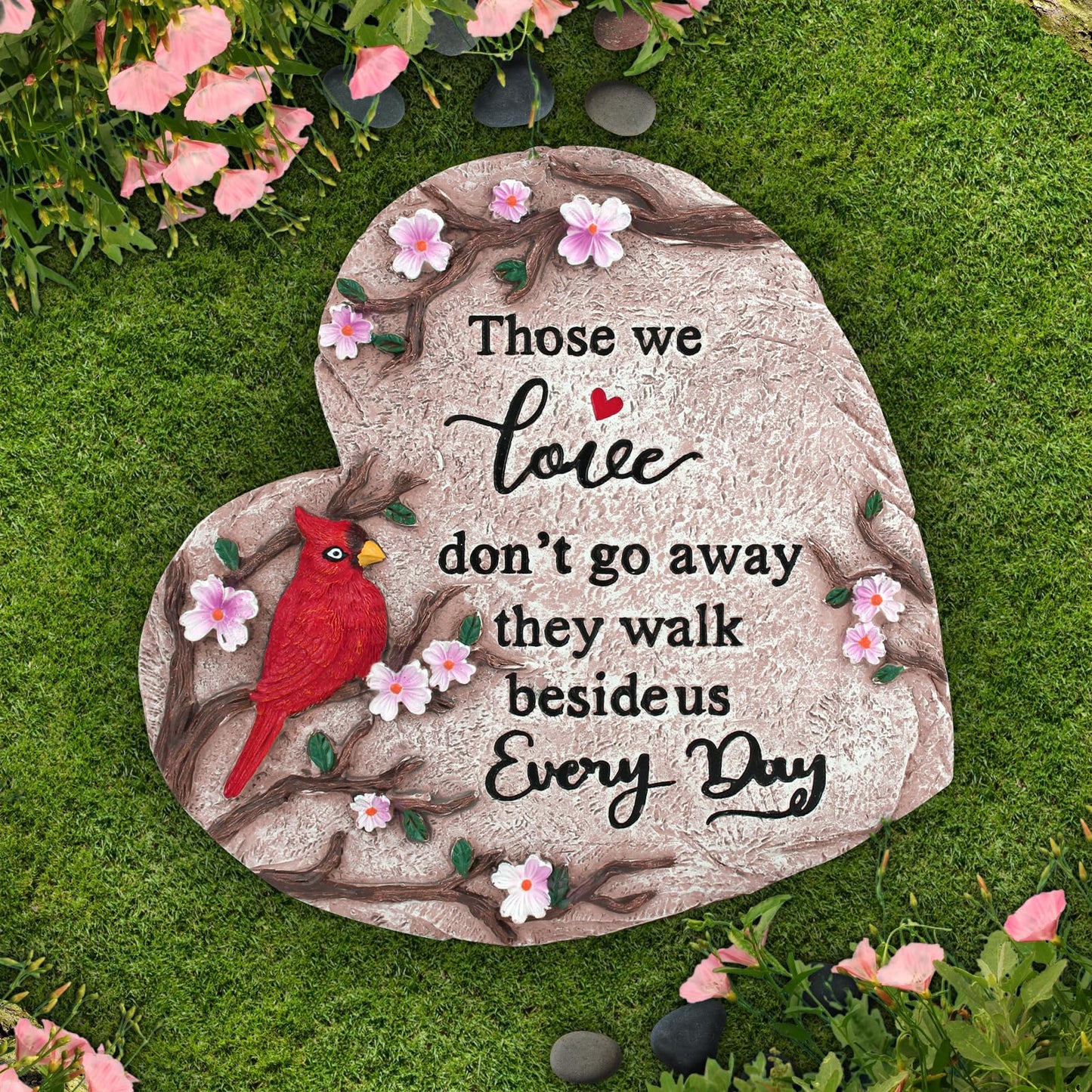 Jazcimdo Sympathy Gifts for Loss of Loved One, Memorial Garden Stones in Memory of Loved One Gifts, Condolence Bereavement Gift for Garden, Outside, or Home Decor (10 inch)