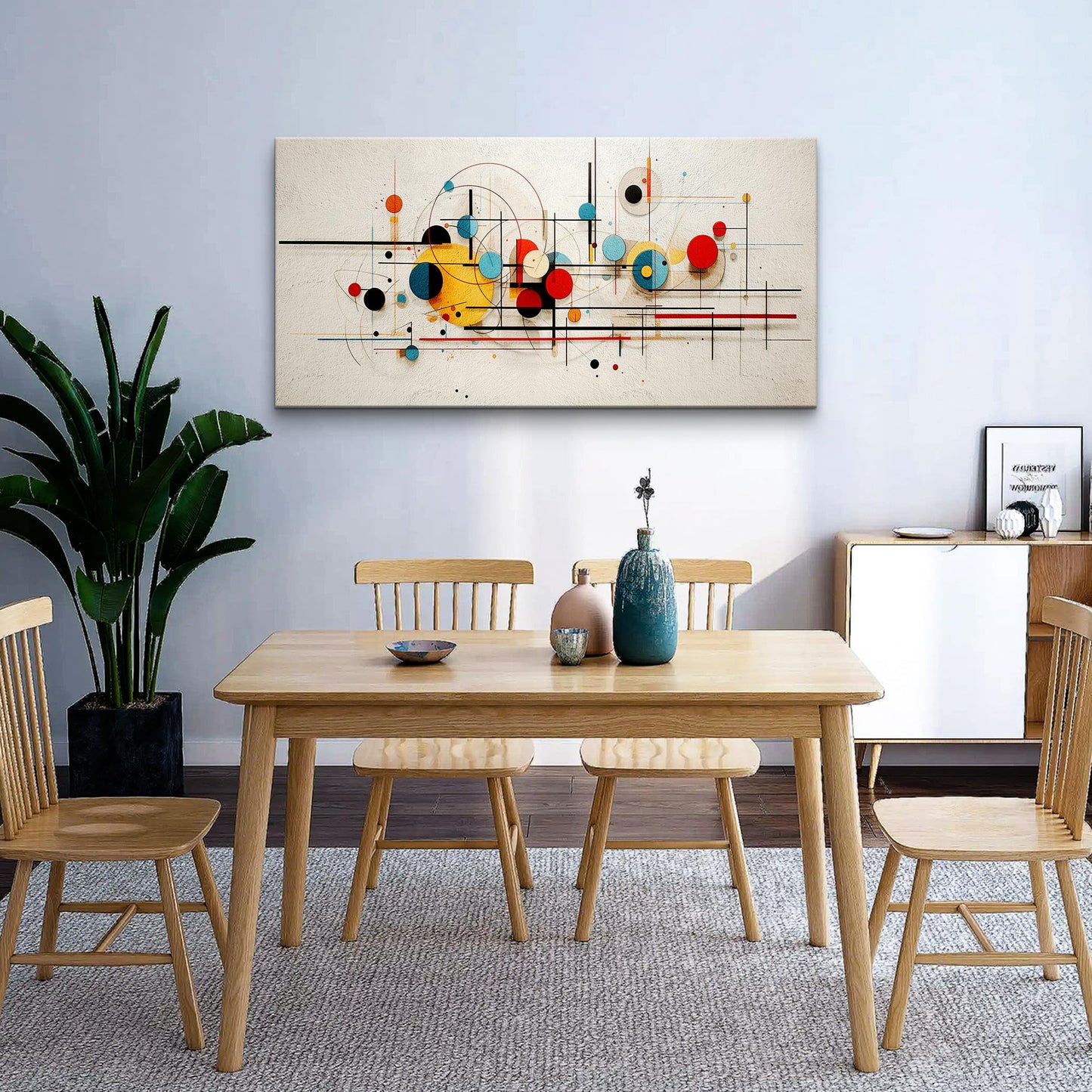Wapluam Large Canvas Wall Art - Framed Wall Decorations for Living Room, Bedroom, Office - Abstract Wall Painting Prints - Ready to Hang